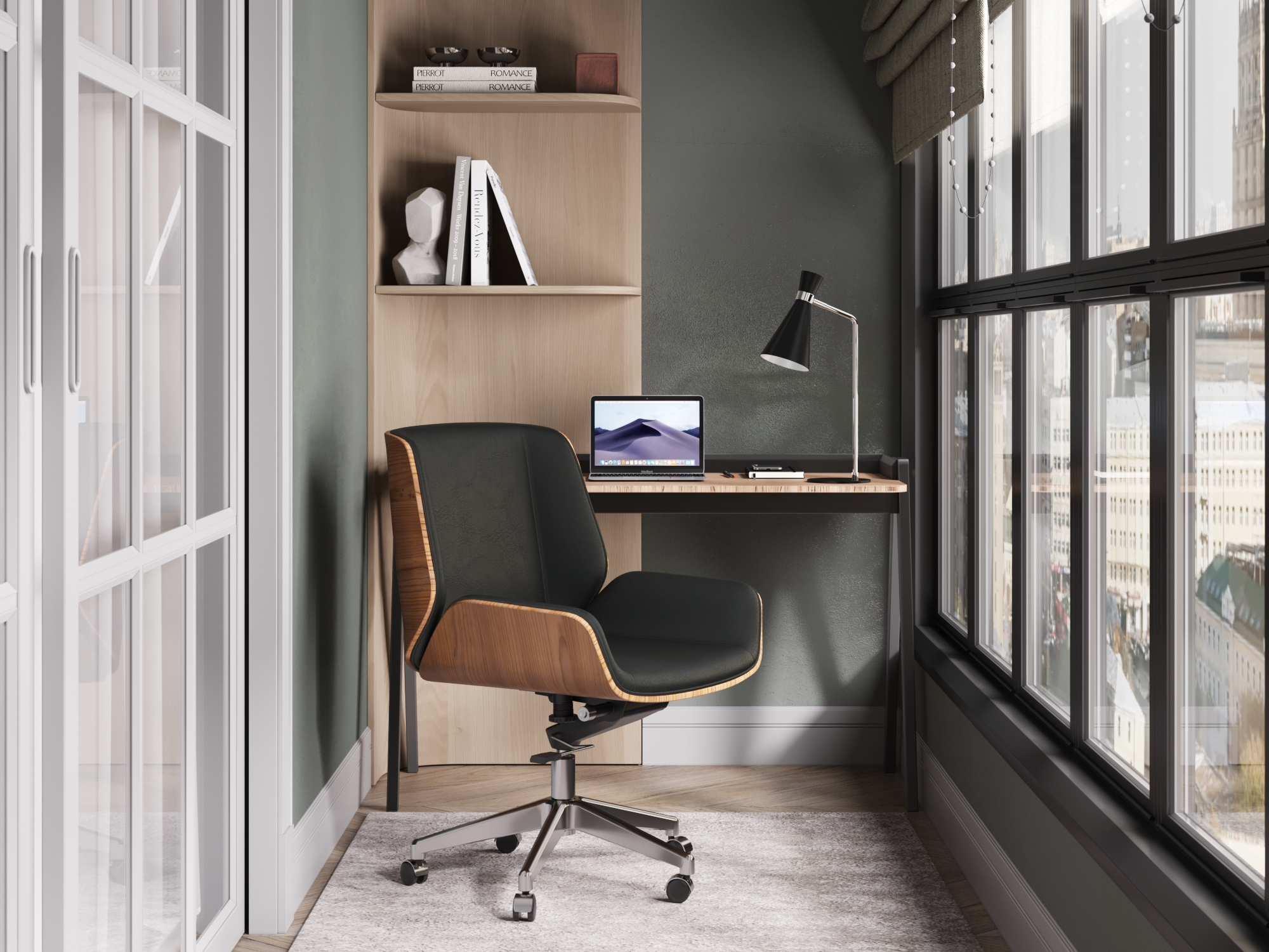 Как обустроить рабочее место на балконе