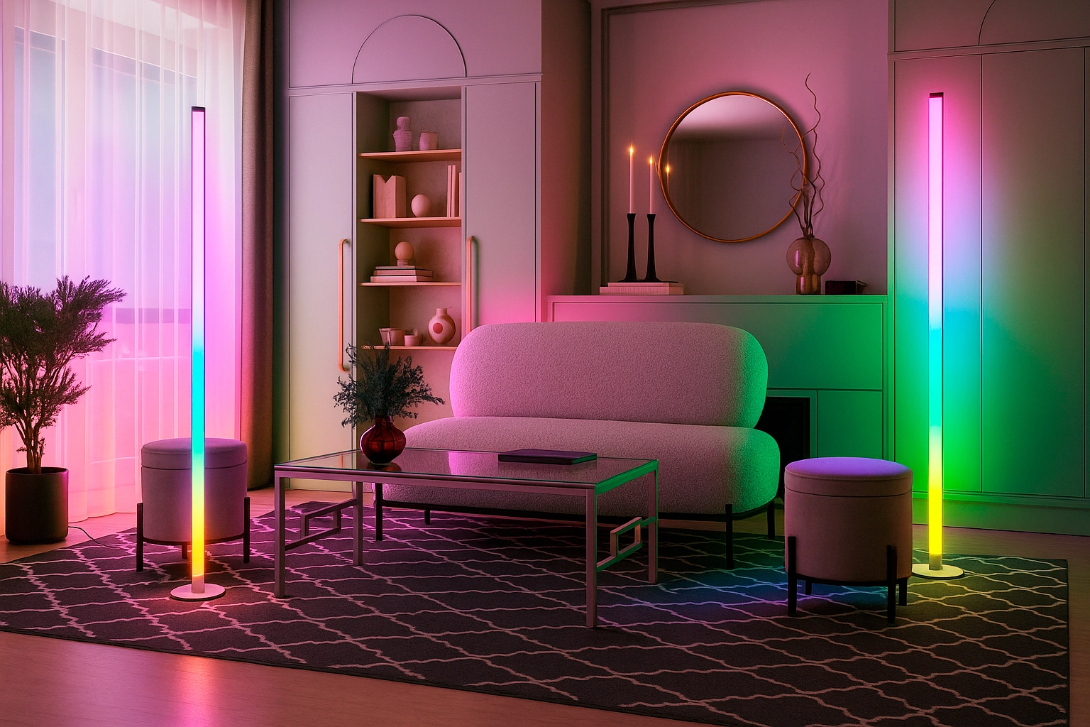 RGB светильник в интерьер