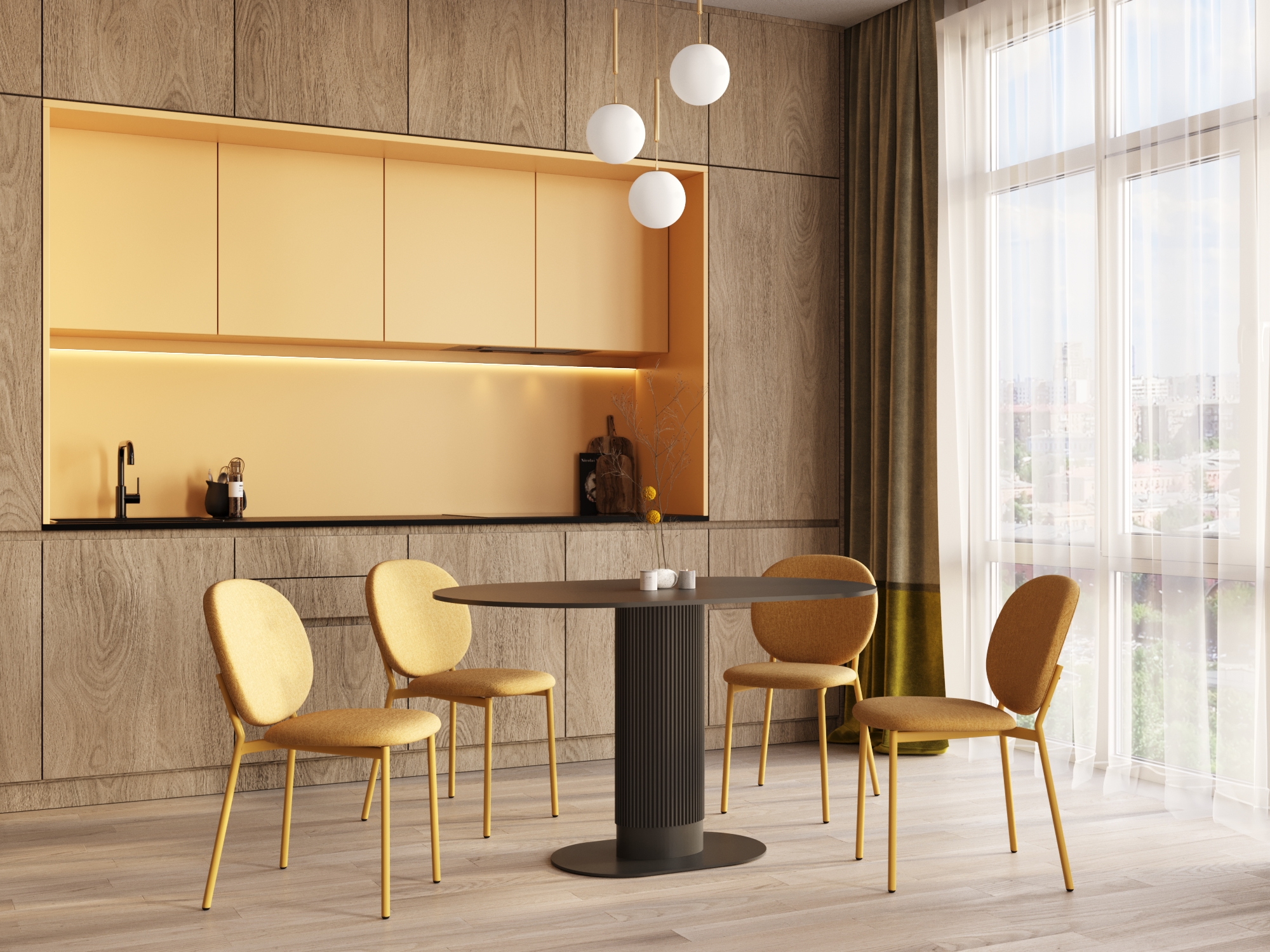 Фото овальный стол в интерьере