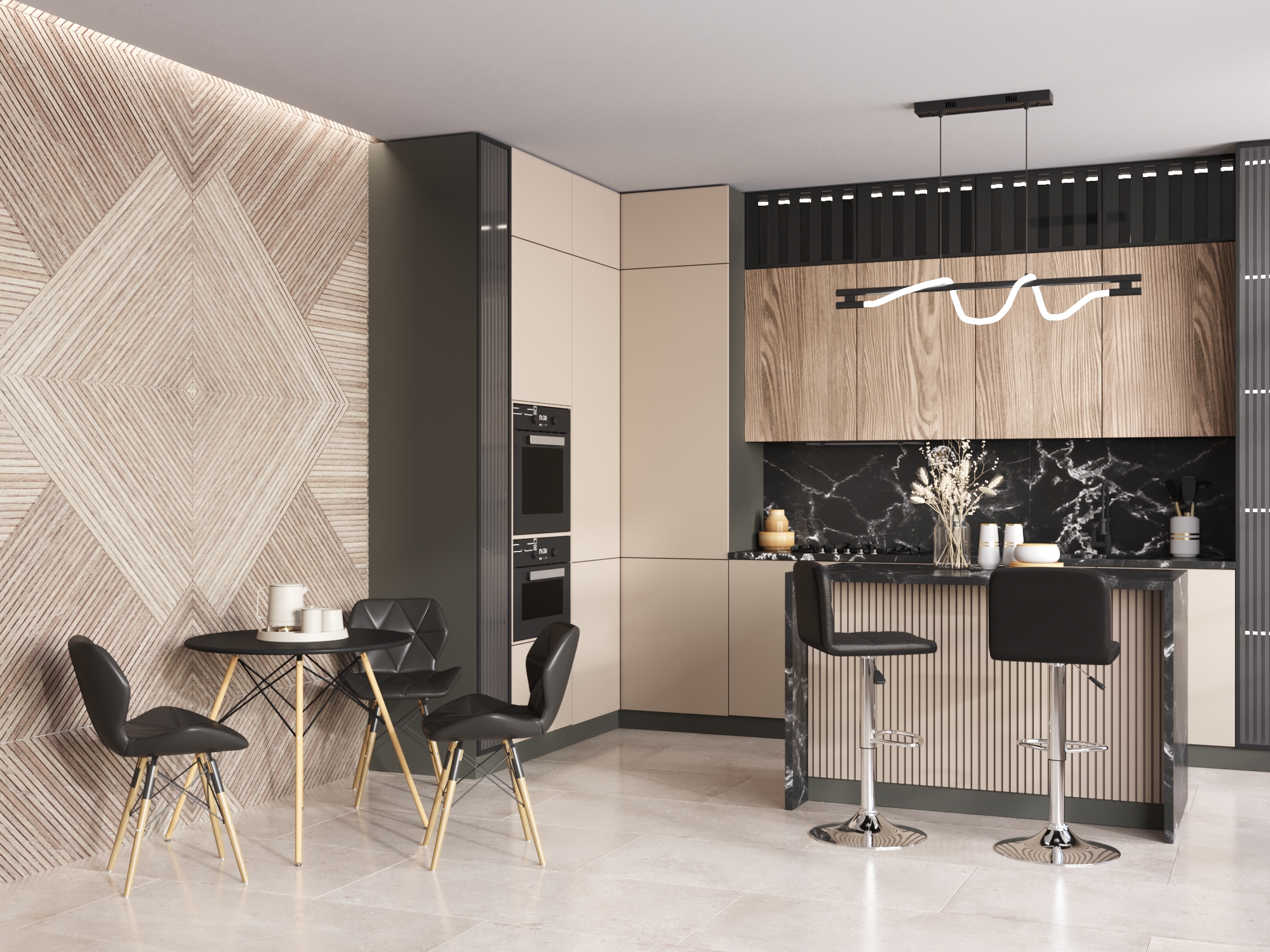 лампы над барной стойкой