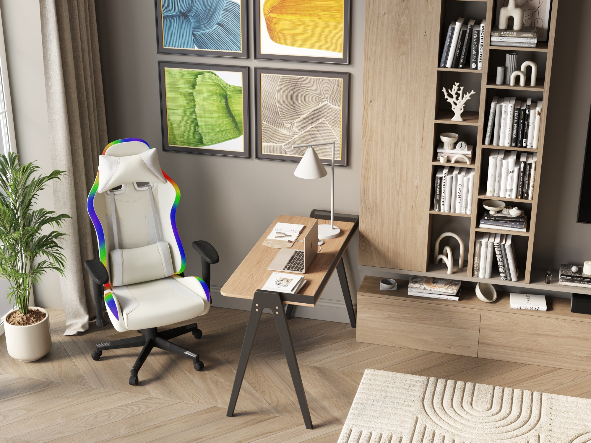 Рабочий стол в интерьере квартиры