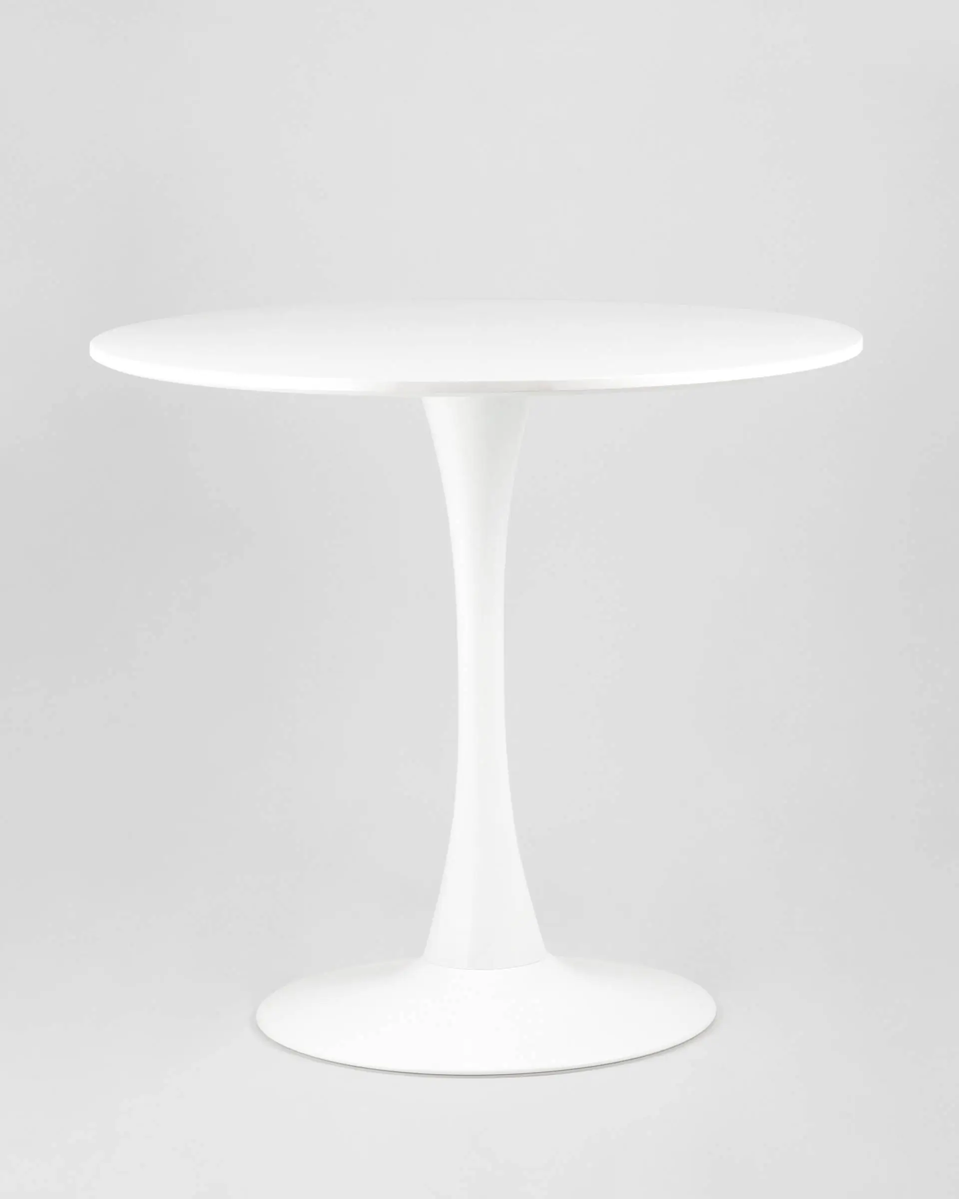 Стол Tulip D80 белый круглый на одной ножке
