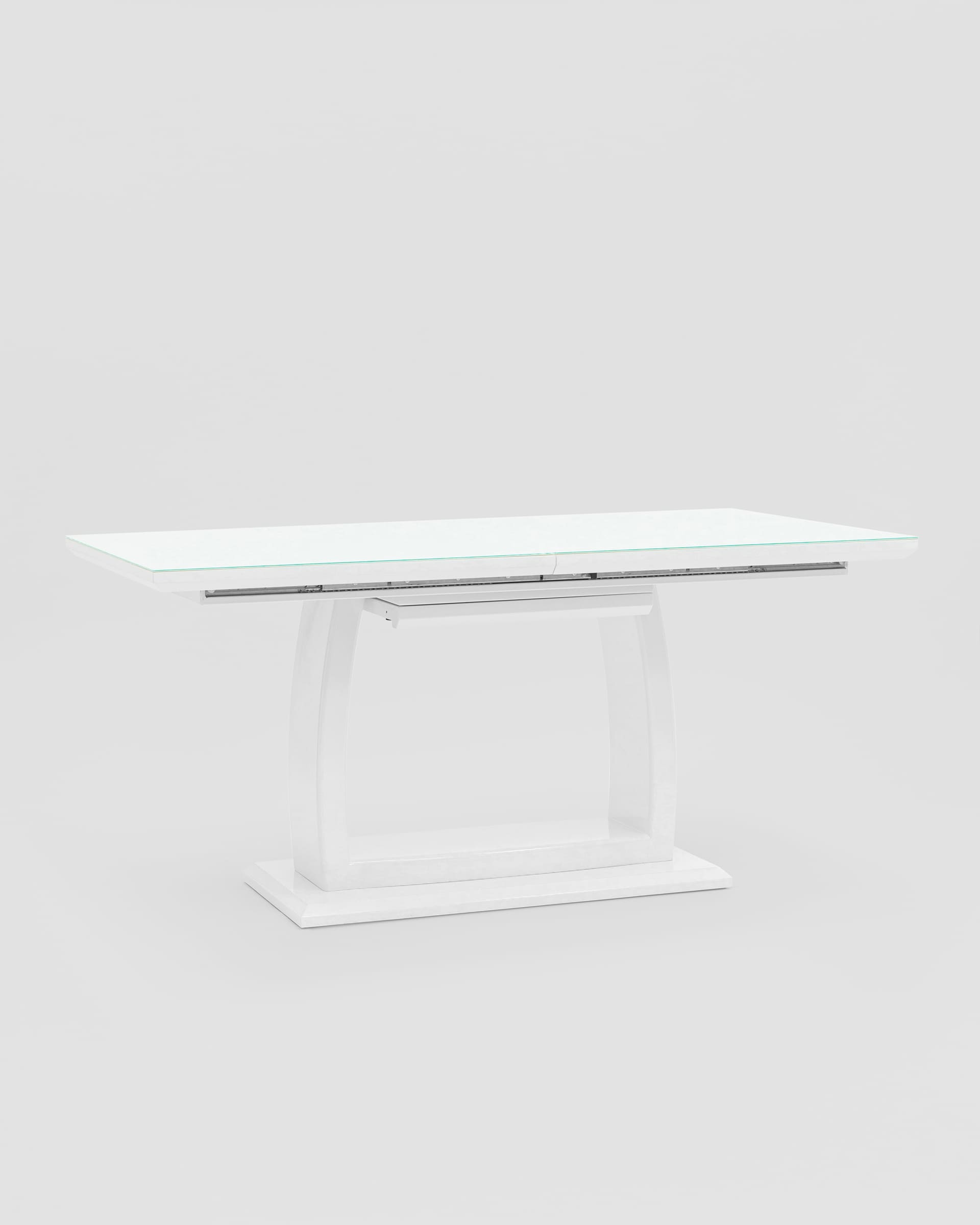 Раскладной стол белый глянец