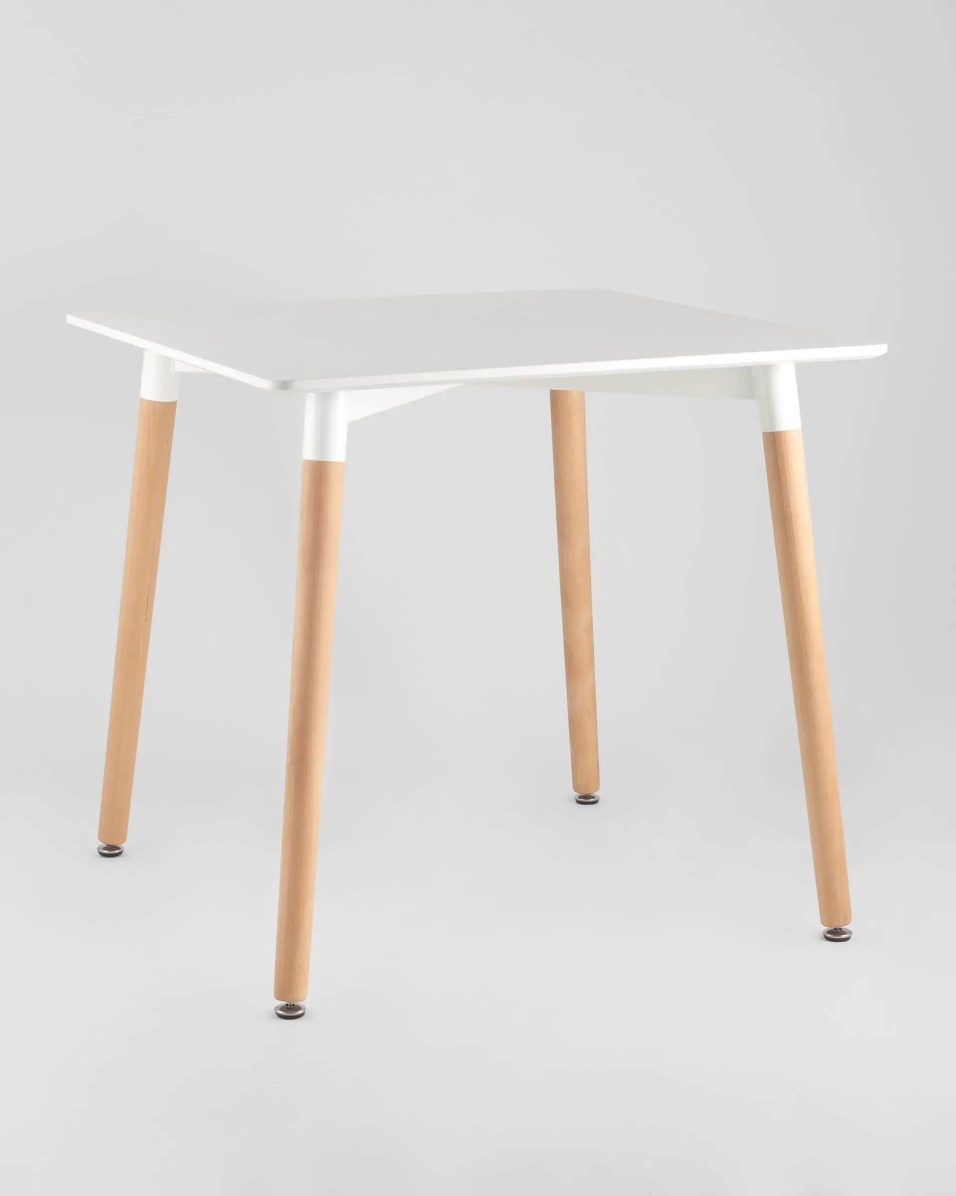 Обеденная группа стол Oslo Square WT белый, 4 стула Frankfurt красный