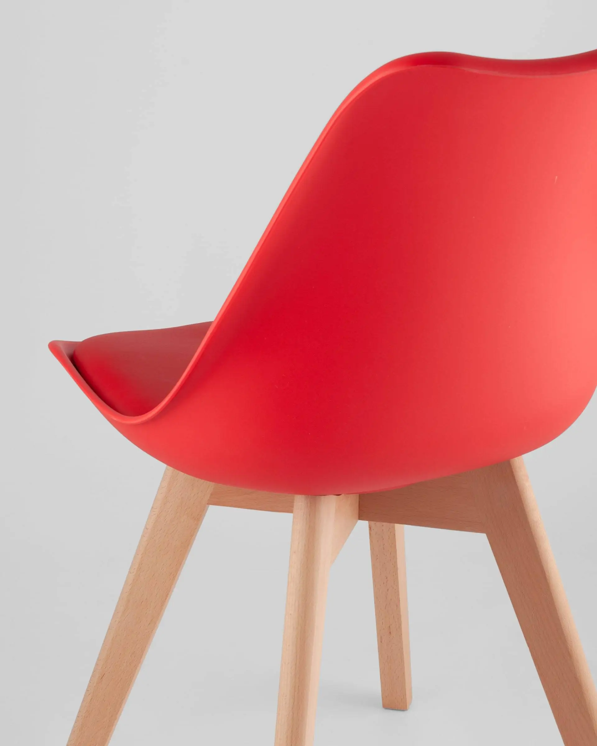 Обеденная группа стол Oslo Square WT белый, 3 стула Frankfurt красный