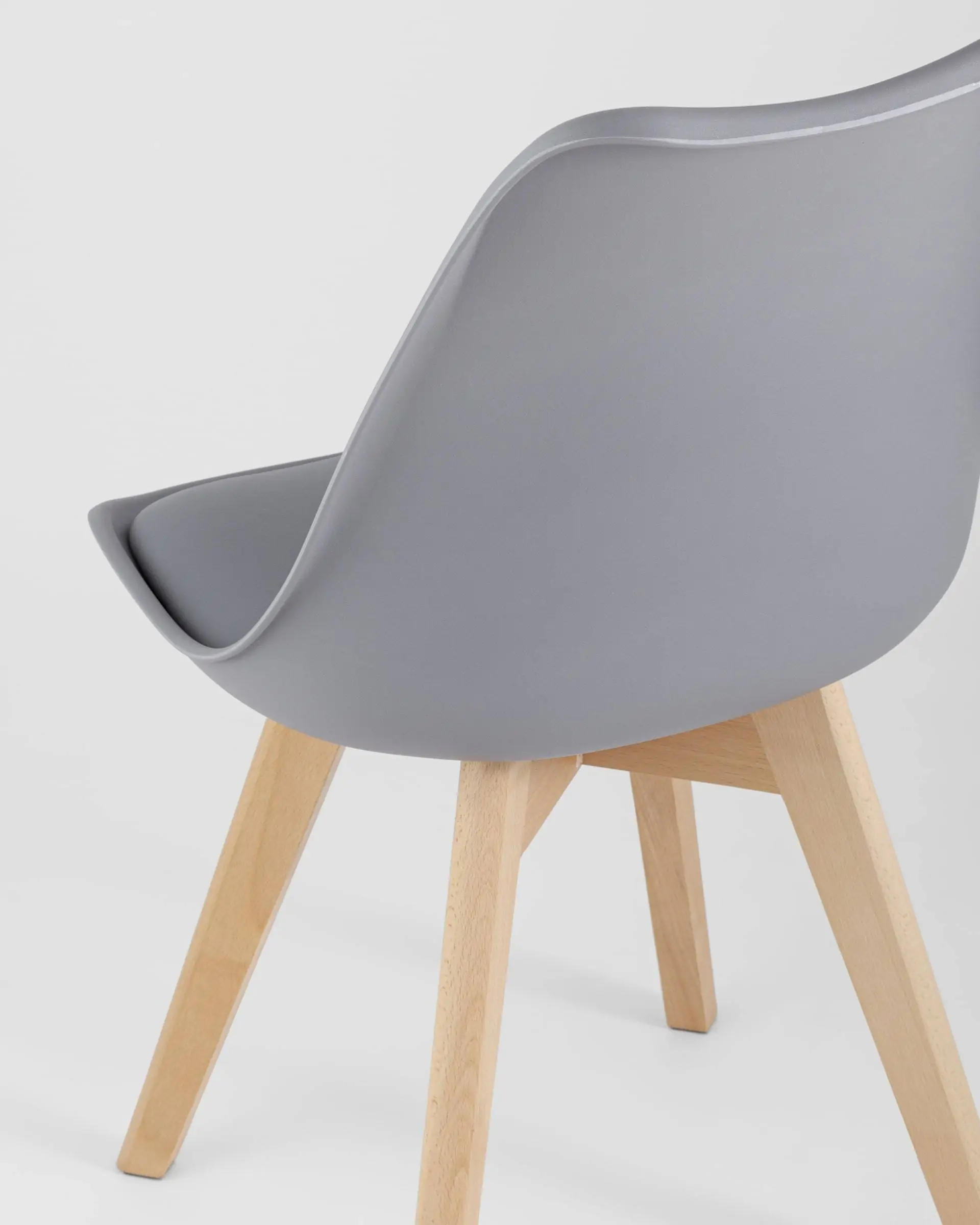 Обеденная группа стол Oslo Square WT белый, 4 стула Frankfurt серый