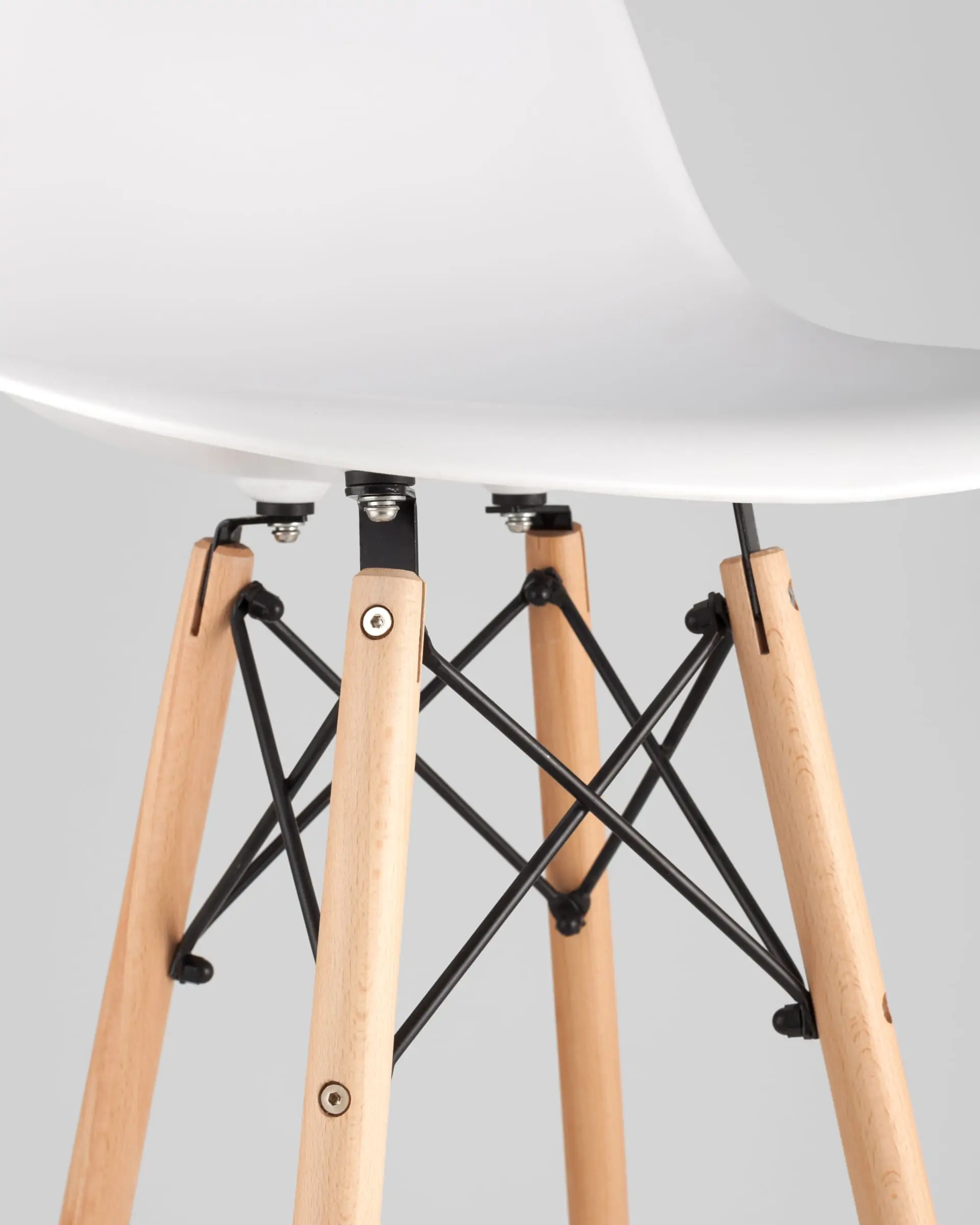 Обеденная группа стол барный DSW белый, 4 стула DSW барный белый