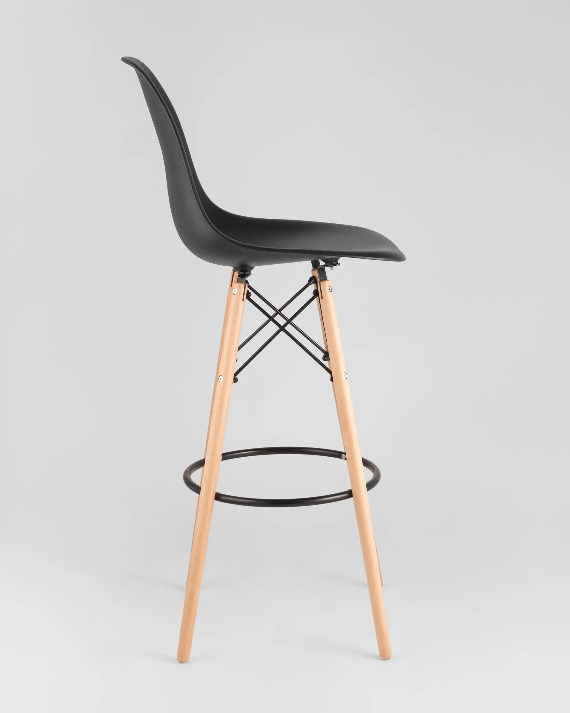 Обеденная группа стол барный DSW белый, 4 стула DSW барный черный