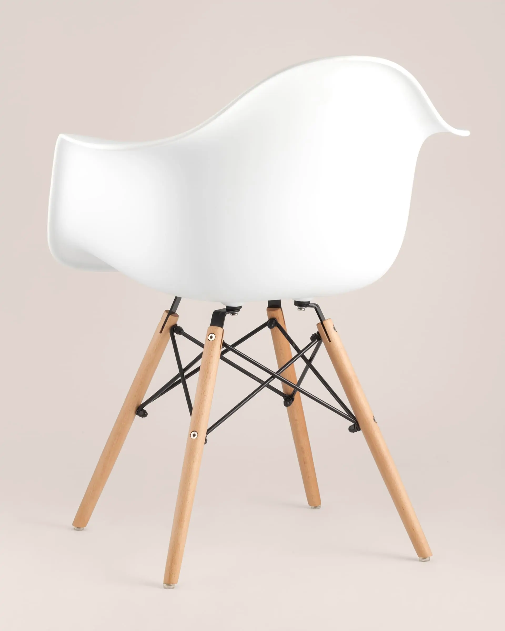 Обеденная группа стол DSW Rectangle, 4 белых стула DAW