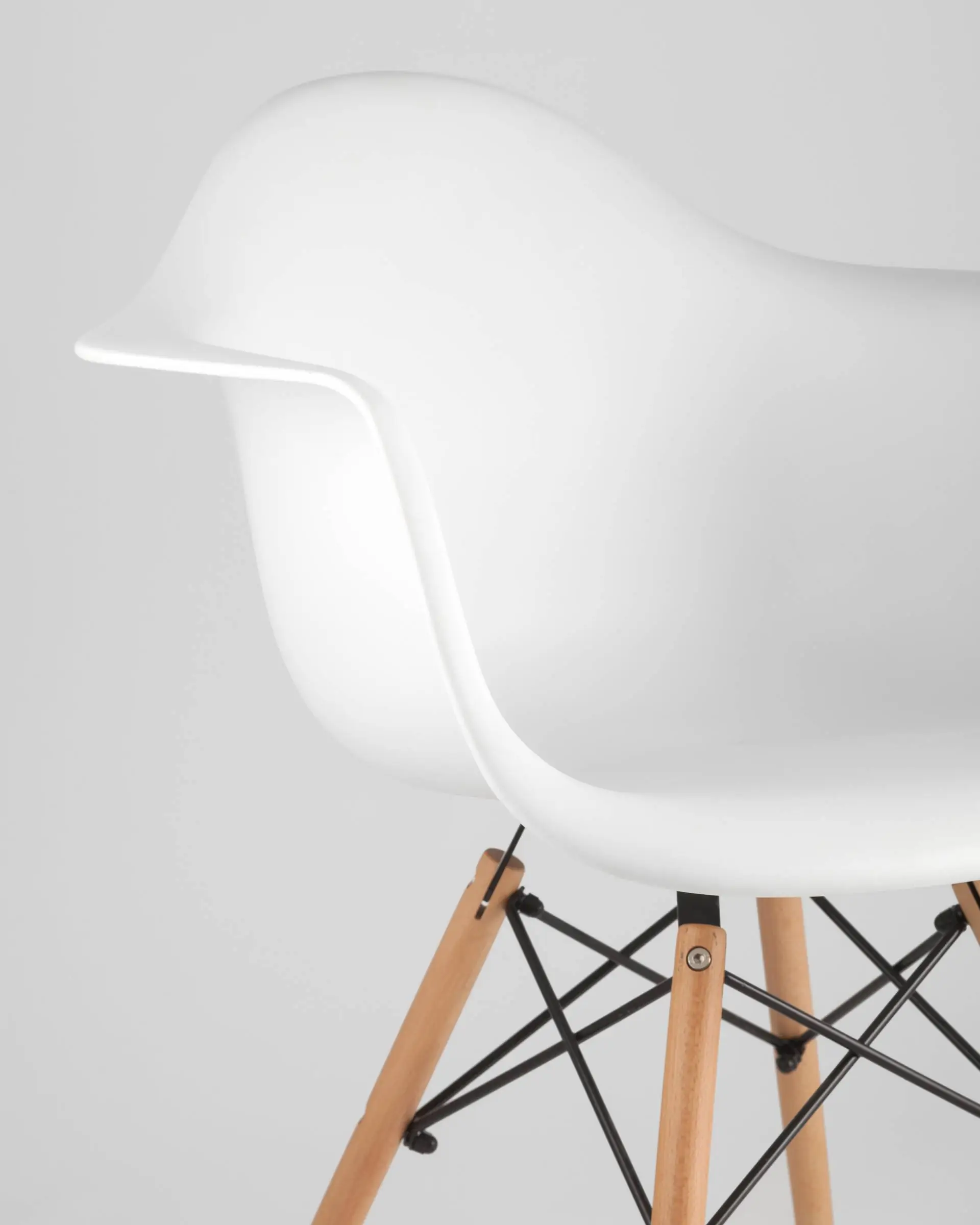 Обеденная группа стол DSW Rectangle, 4 белых стула DAW