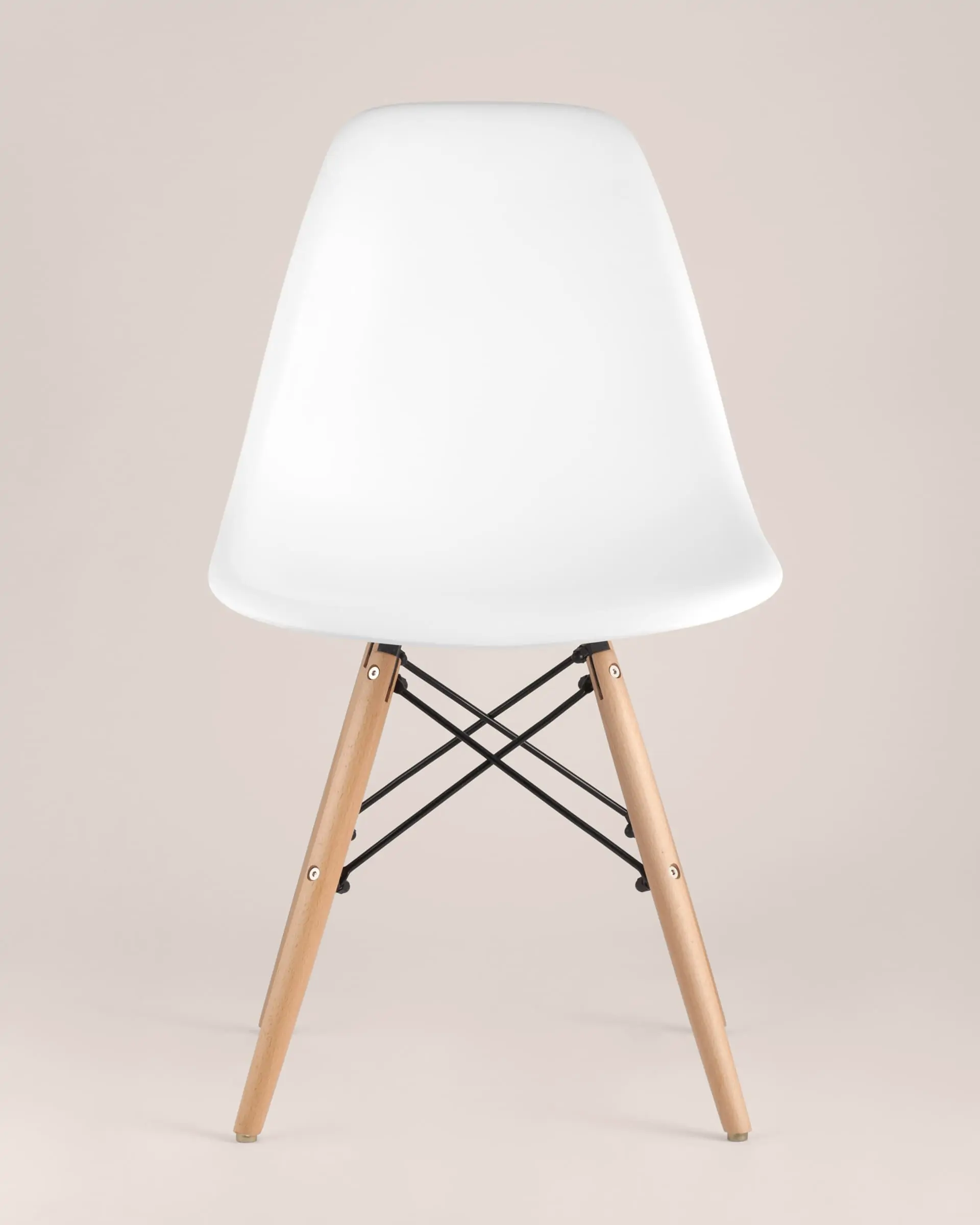 Обеденная группа стол Oslo Round WT, 4 стула DSW белый