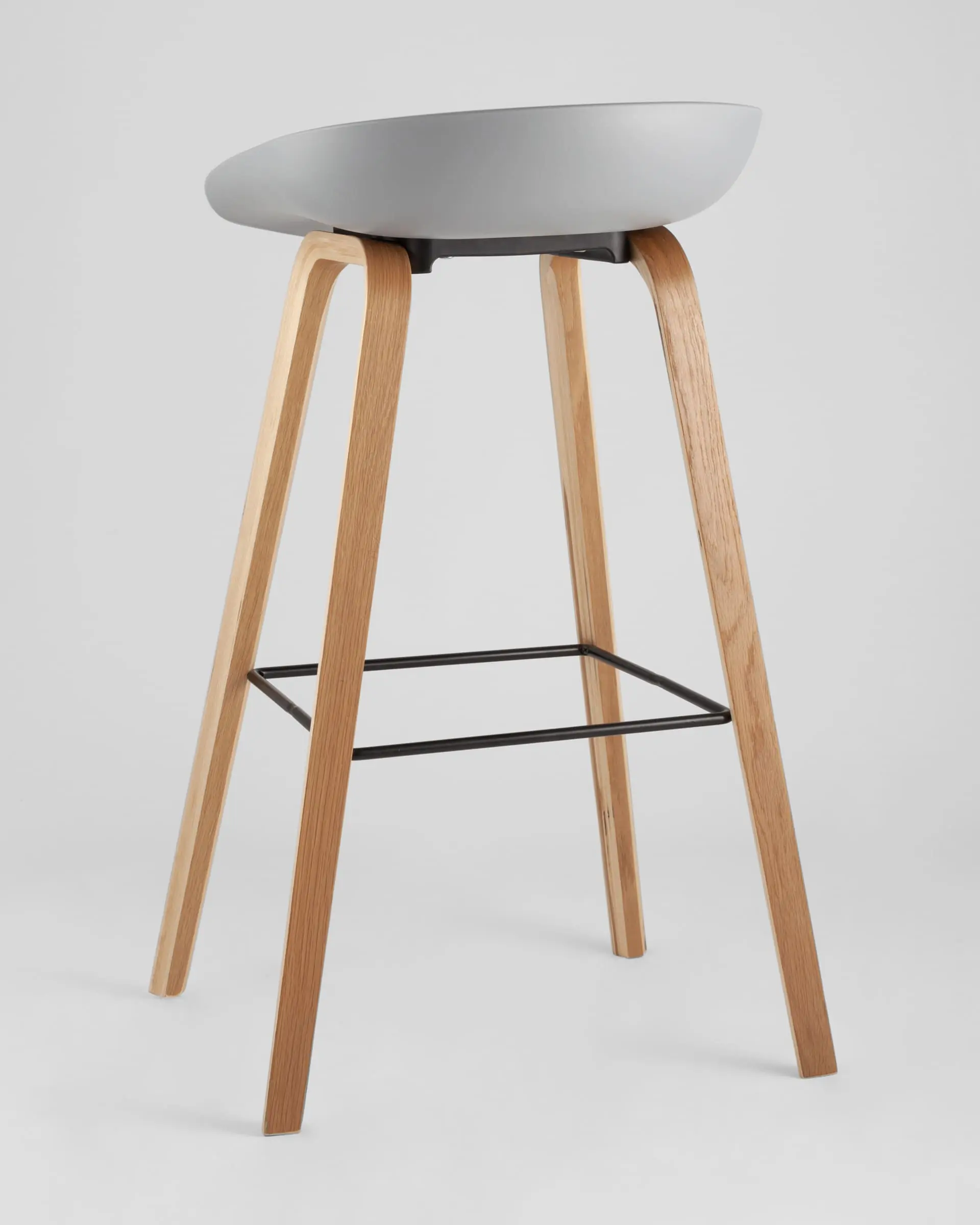 Обеденная группа стол барный DSW NEW 120*60*106 см белый, 3 барных стула LIBRA серый