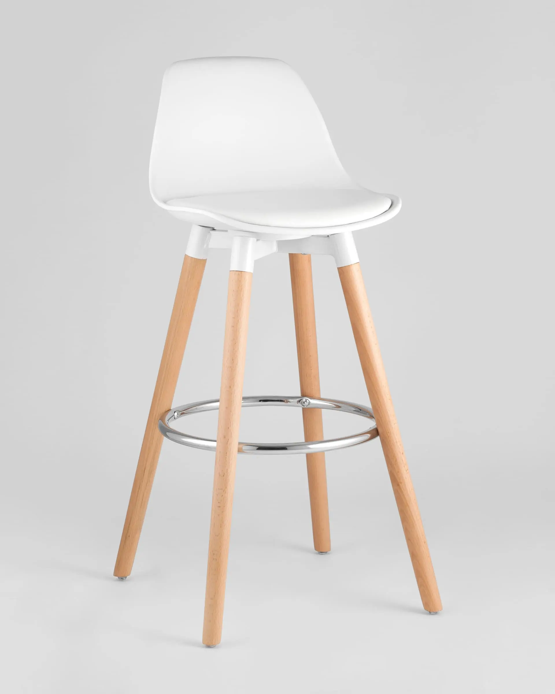 Обеденная группа стол барный DSW белый, 3 барных стула Мартин белый