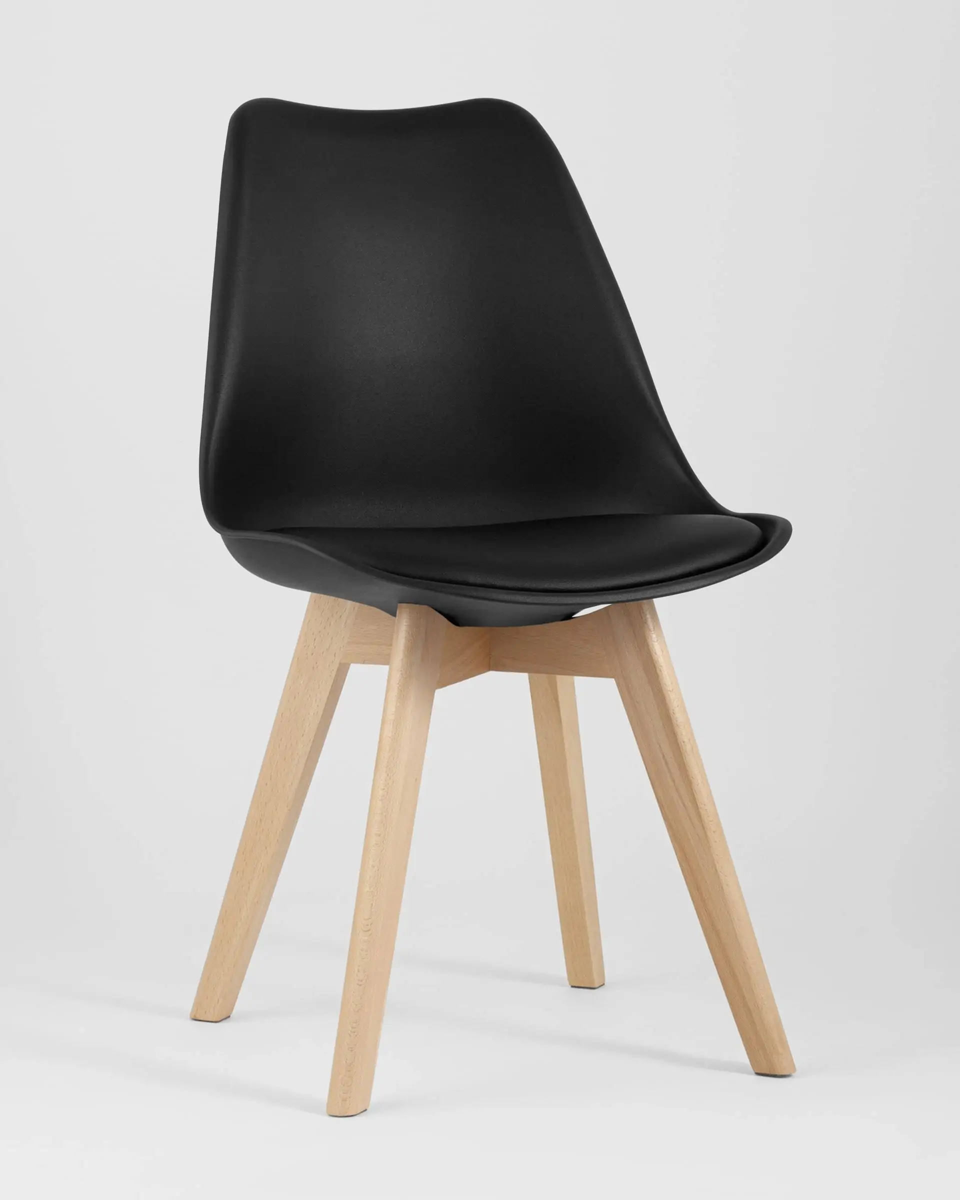 Обеденная группа стол Oslo Round WT, 3 стула FRANKFURT черный