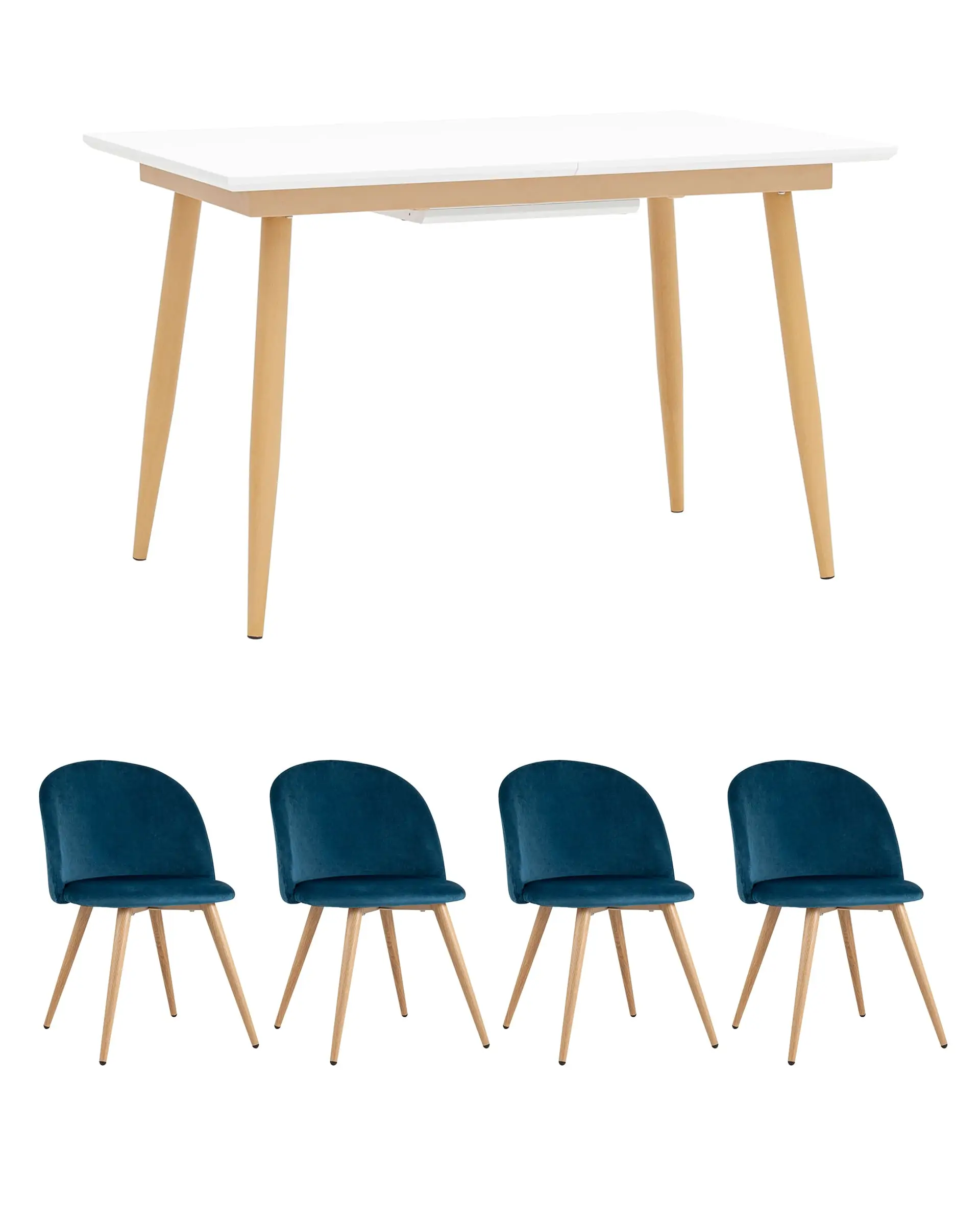 Стол обеденный с 4 стульями 4