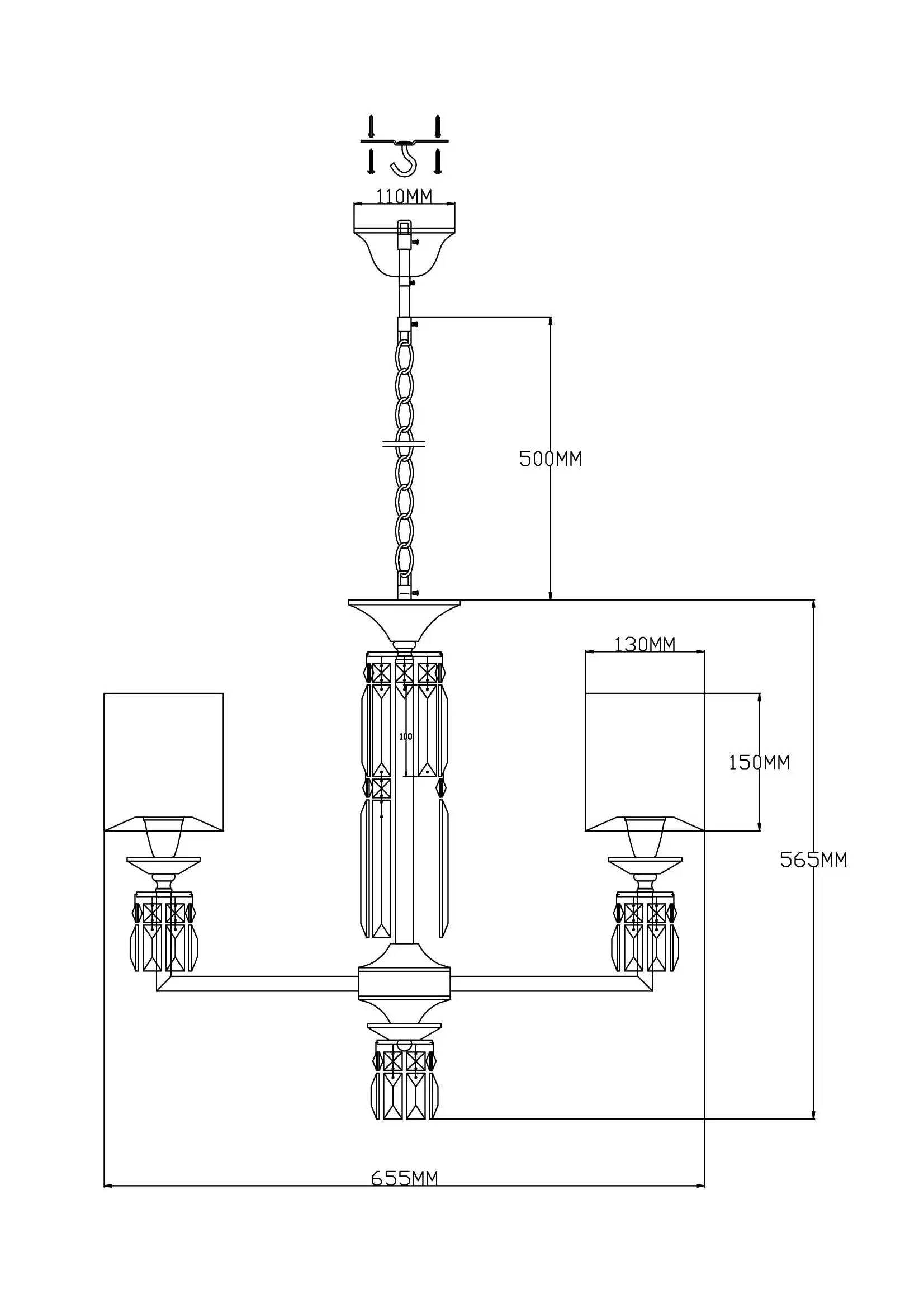 Люстра подвесная Moderli V2691-5P Slam