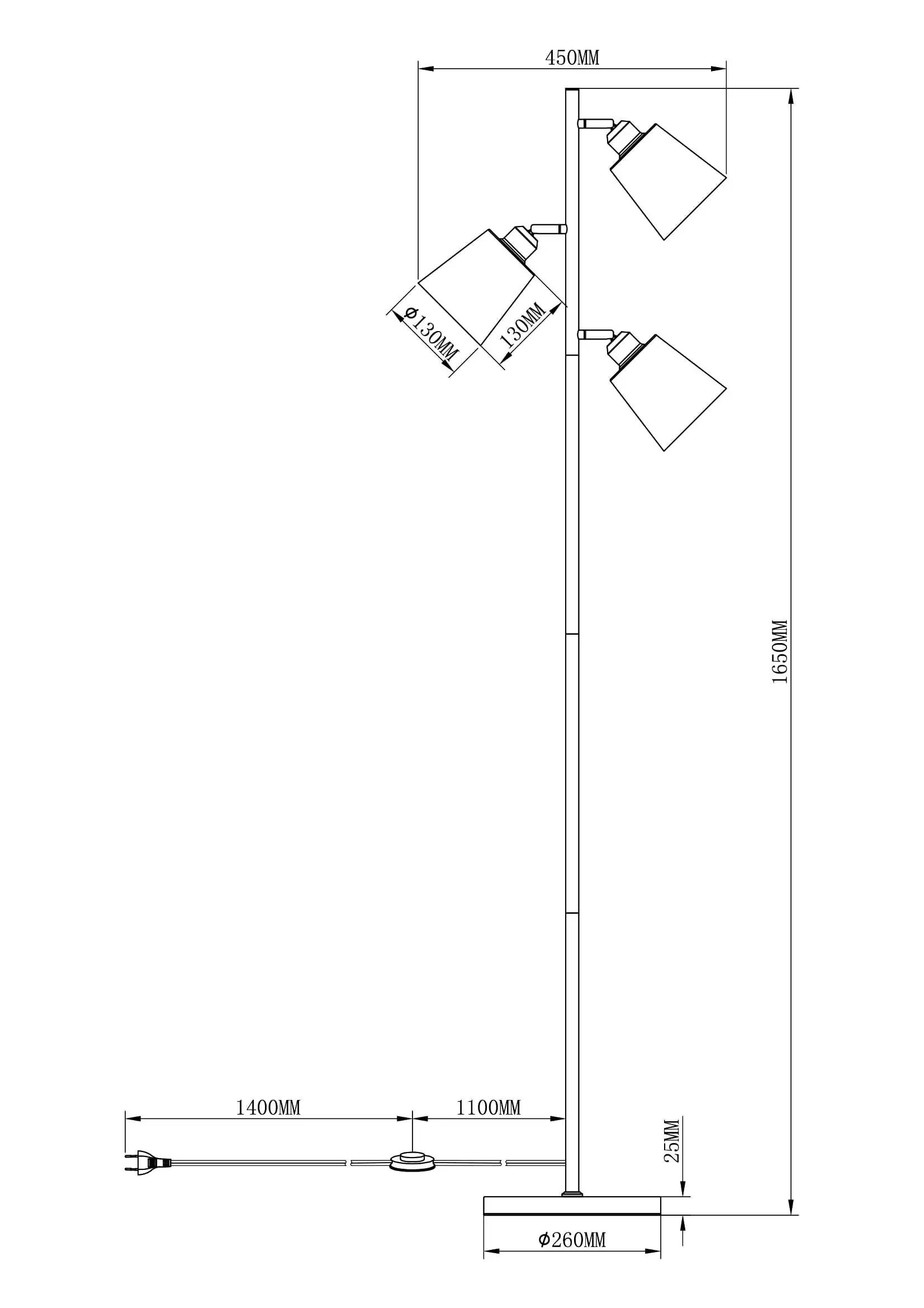Торшер Moderli V3051-3F Floor