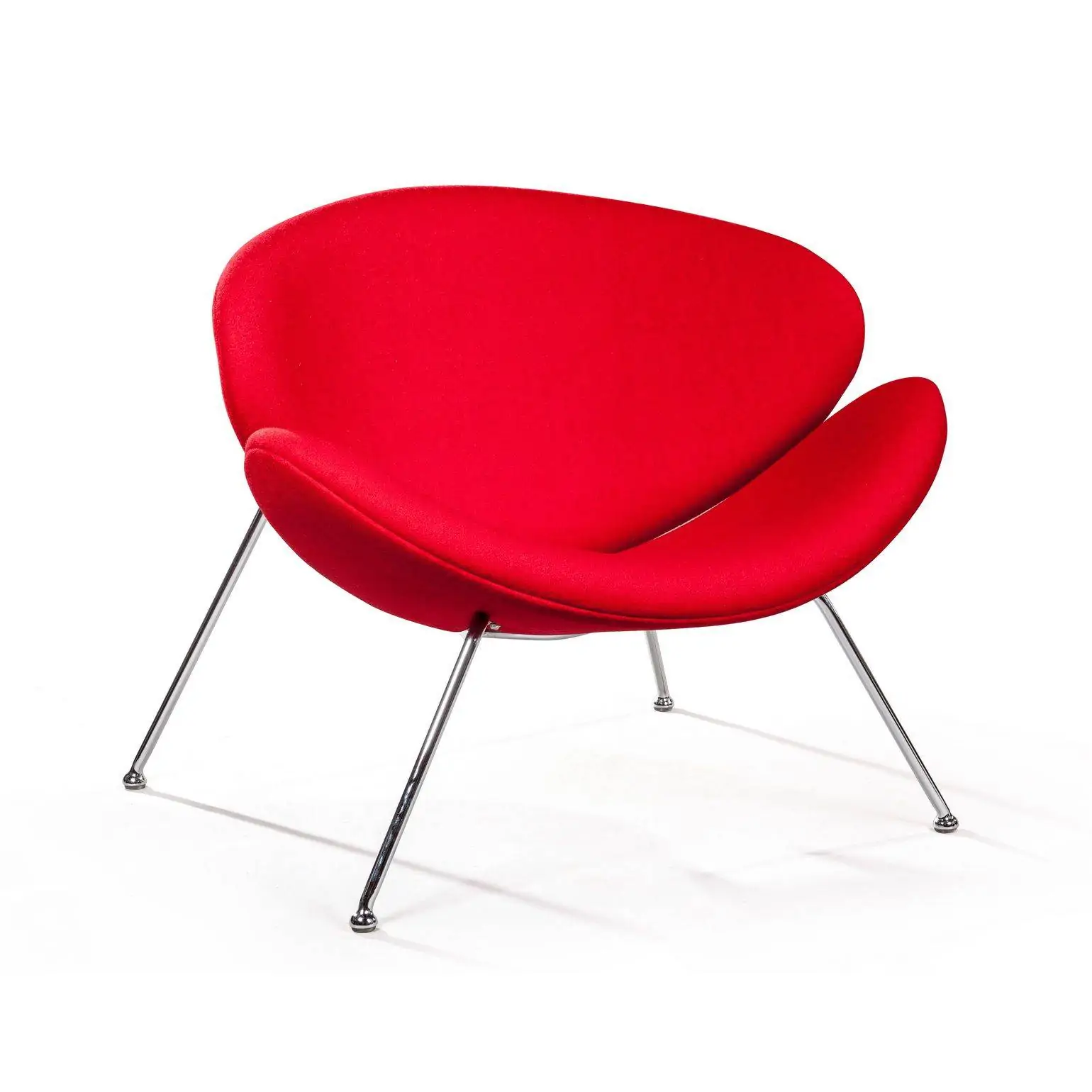 Лаунж кресло Slice шерсть красный