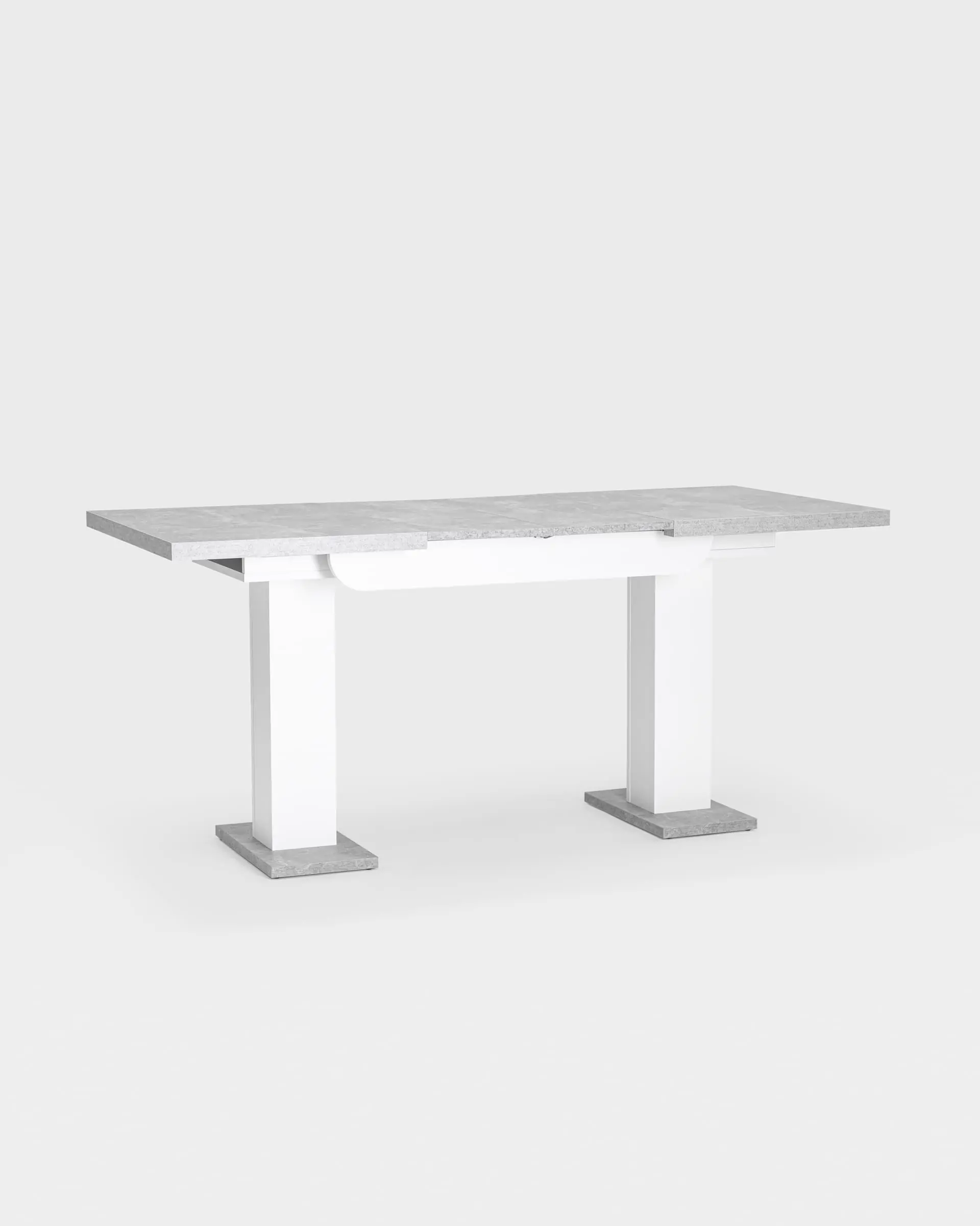 Обеденная группа стол Clyde бетон/белый, стулья Танго велюр синие