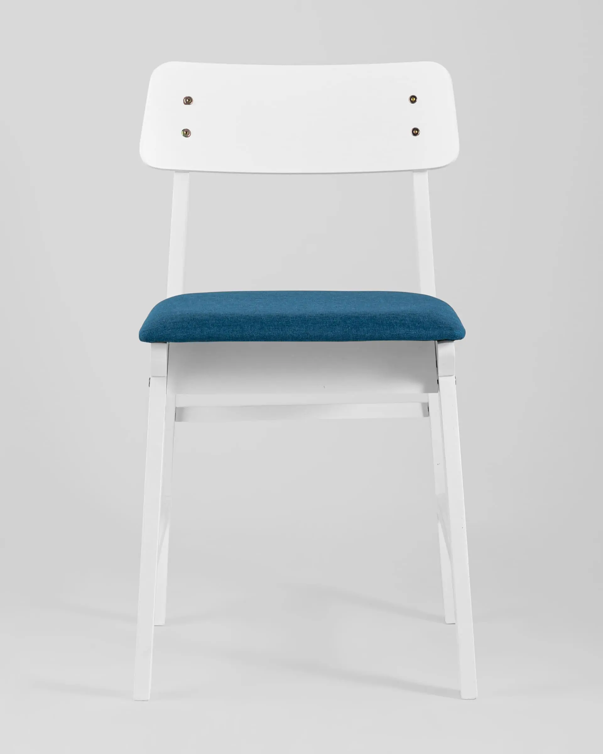 Обеденная группа стол Rondo белый, стулья Oden White синие