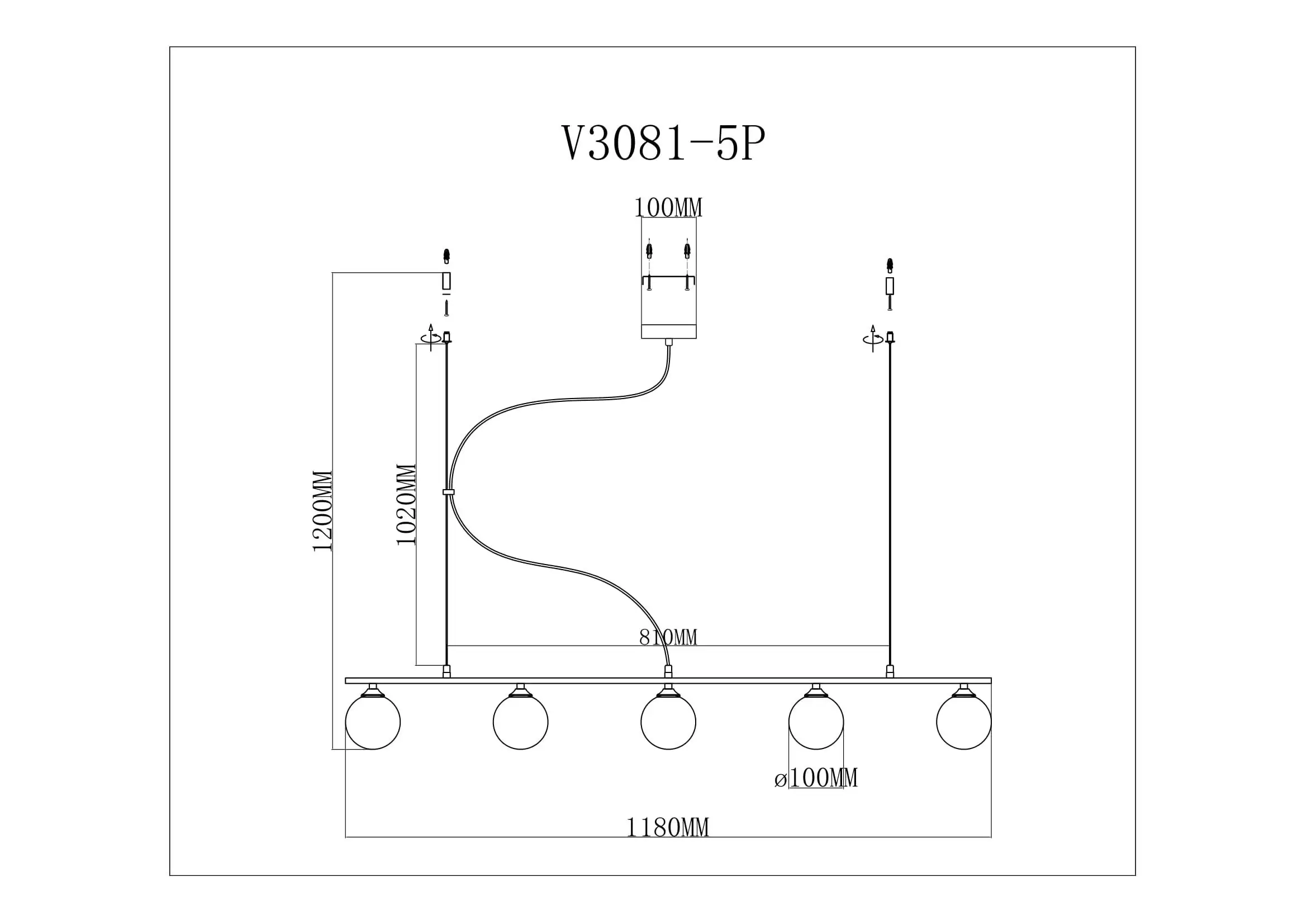Подвесной светильник Moderli V3081-5P Sector