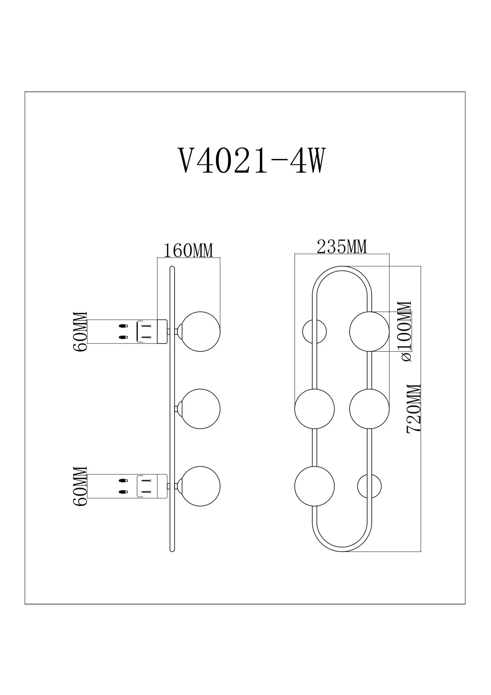 Настенный светильник Moderli V4021-4W Krona