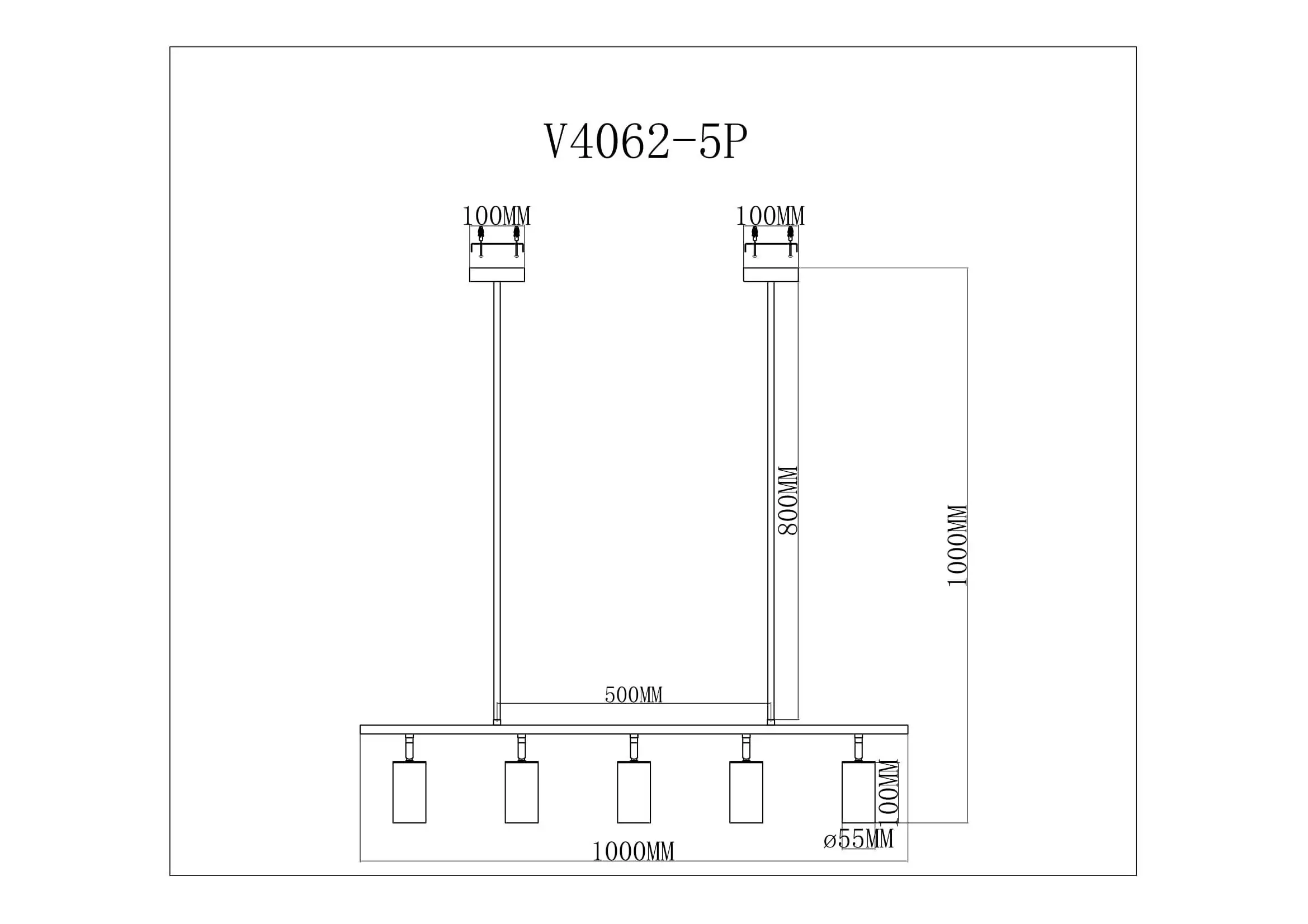 Подвесной светильник Moderli V4062-5P Section