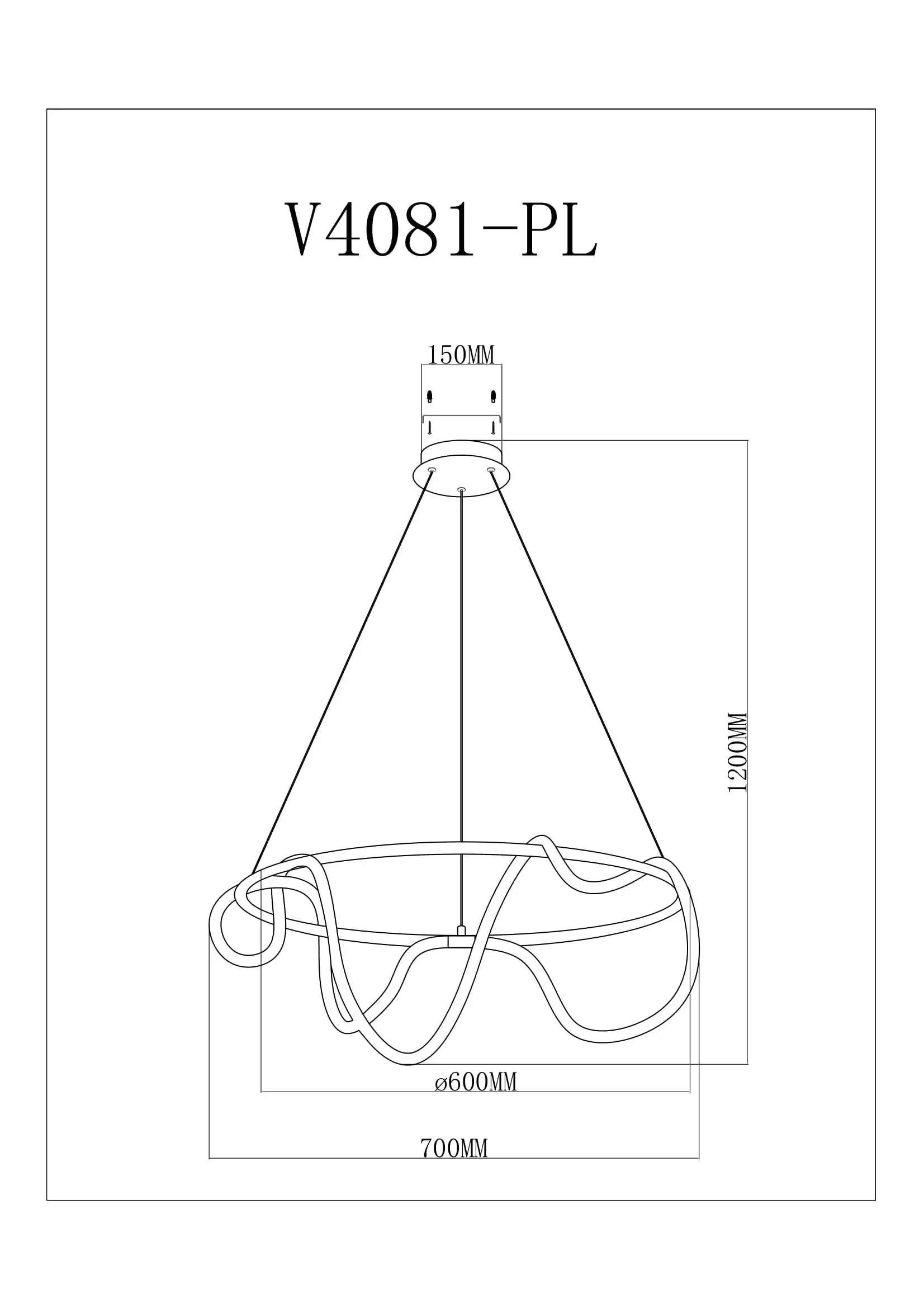 Подвесной светодиодный светильник Moderli V4081-PL True на кольце