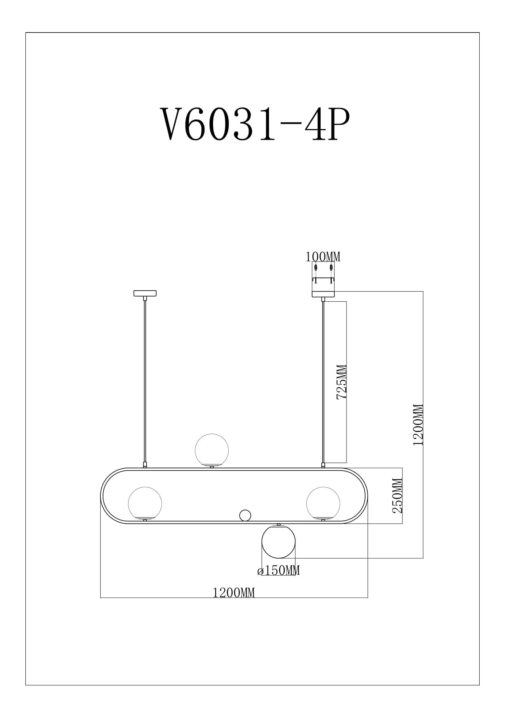 Подвесной светильник Moderli V6031-4P Krona