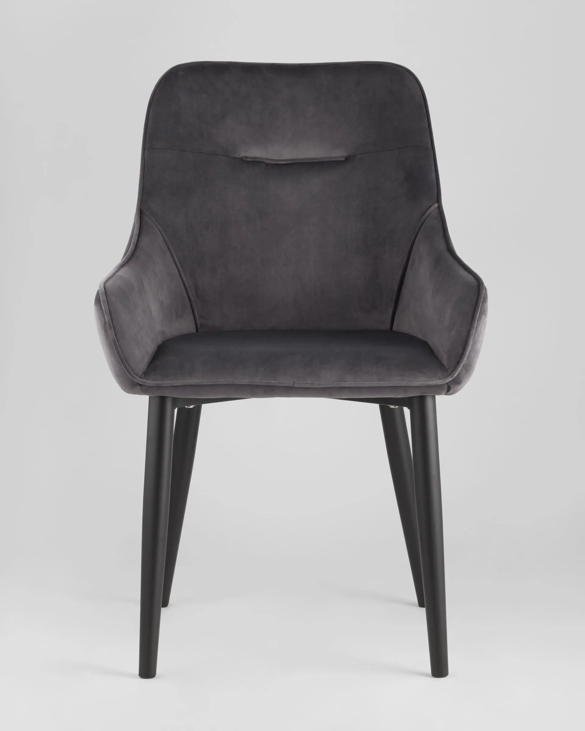 Обеденная группа стол Clyde бетон/белый, стулья Диана велюр серые