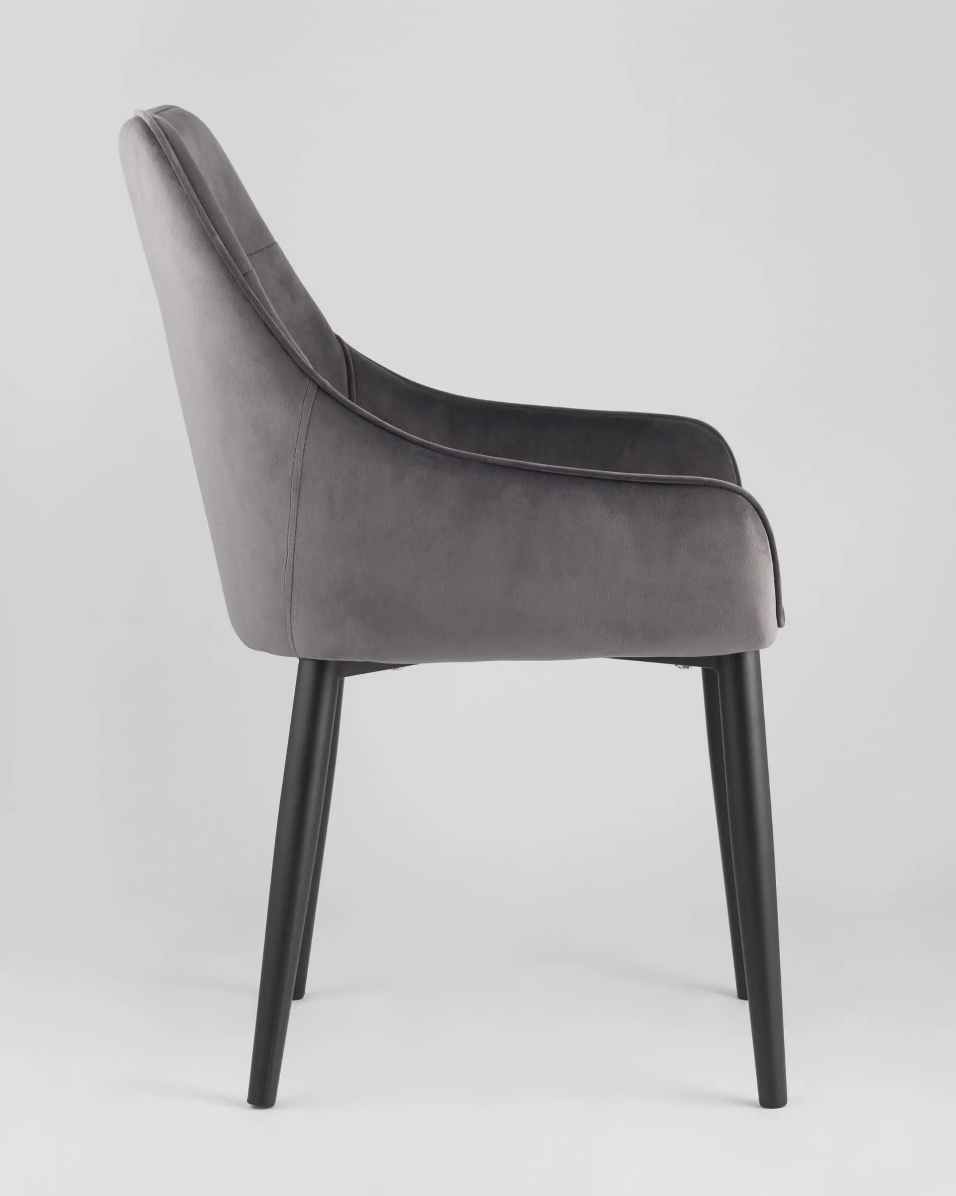 Обеденная группа стол Clyde бетон/белый, стулья Диана велюр серые