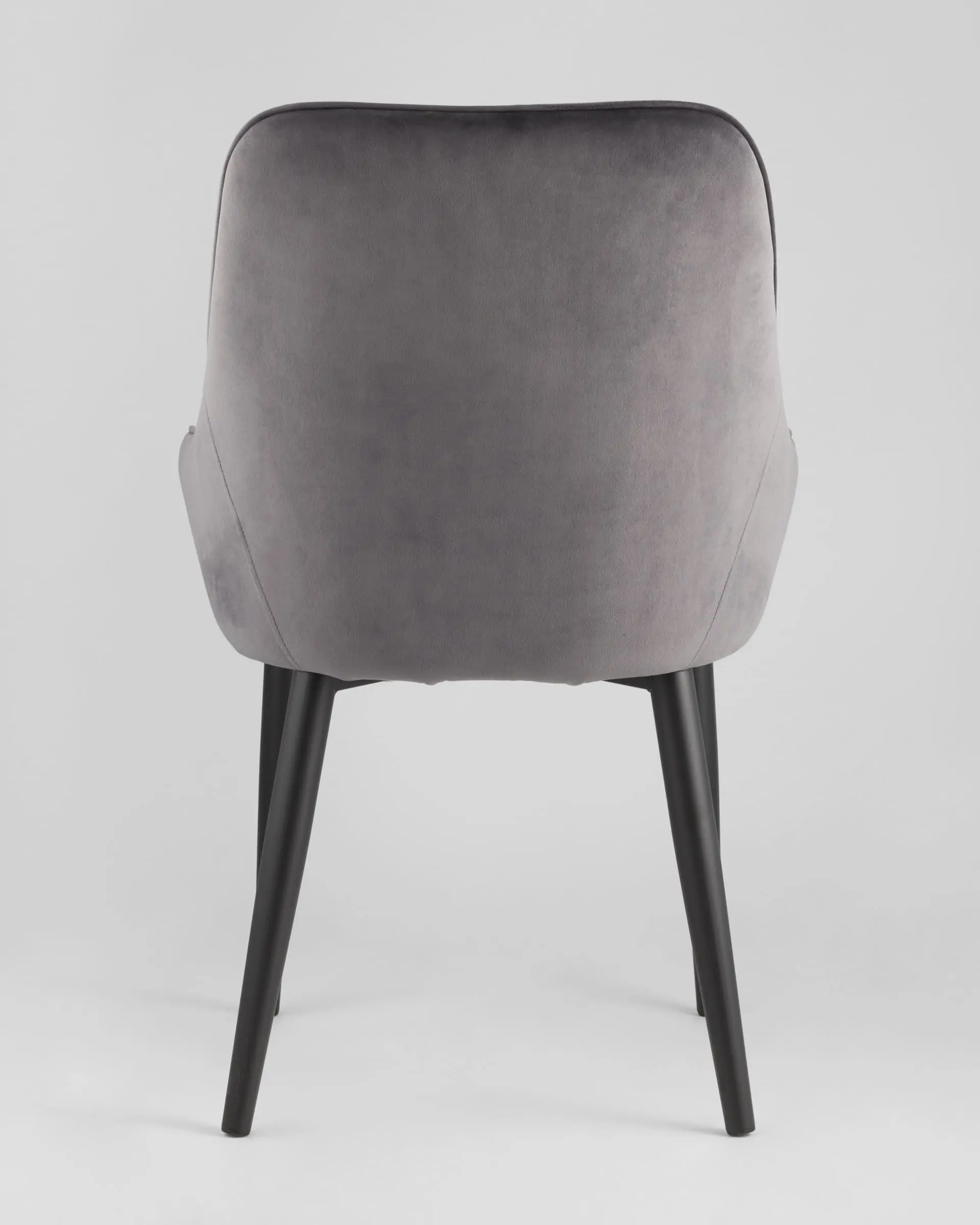 Обеденная группа стол Clyde бетон/белый, стулья Диана велюр серые