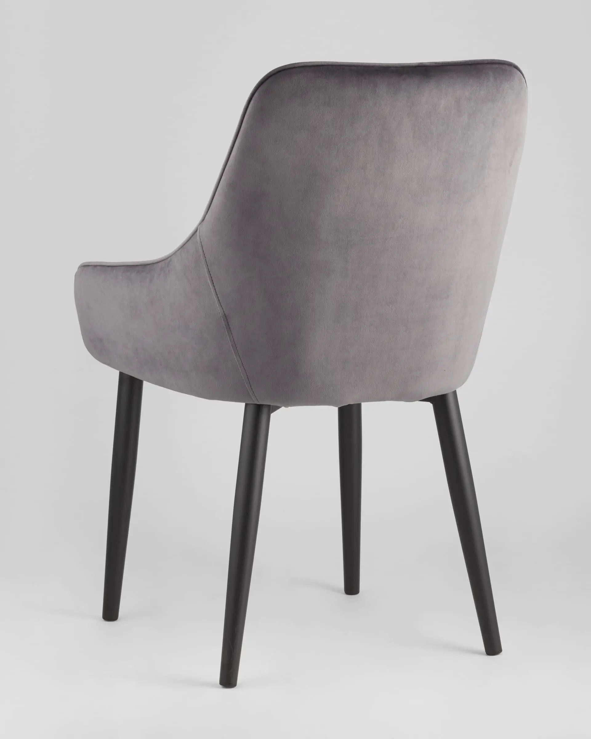 Обеденная группа стол Clyde бетон/белый, стулья Диана велюр серые