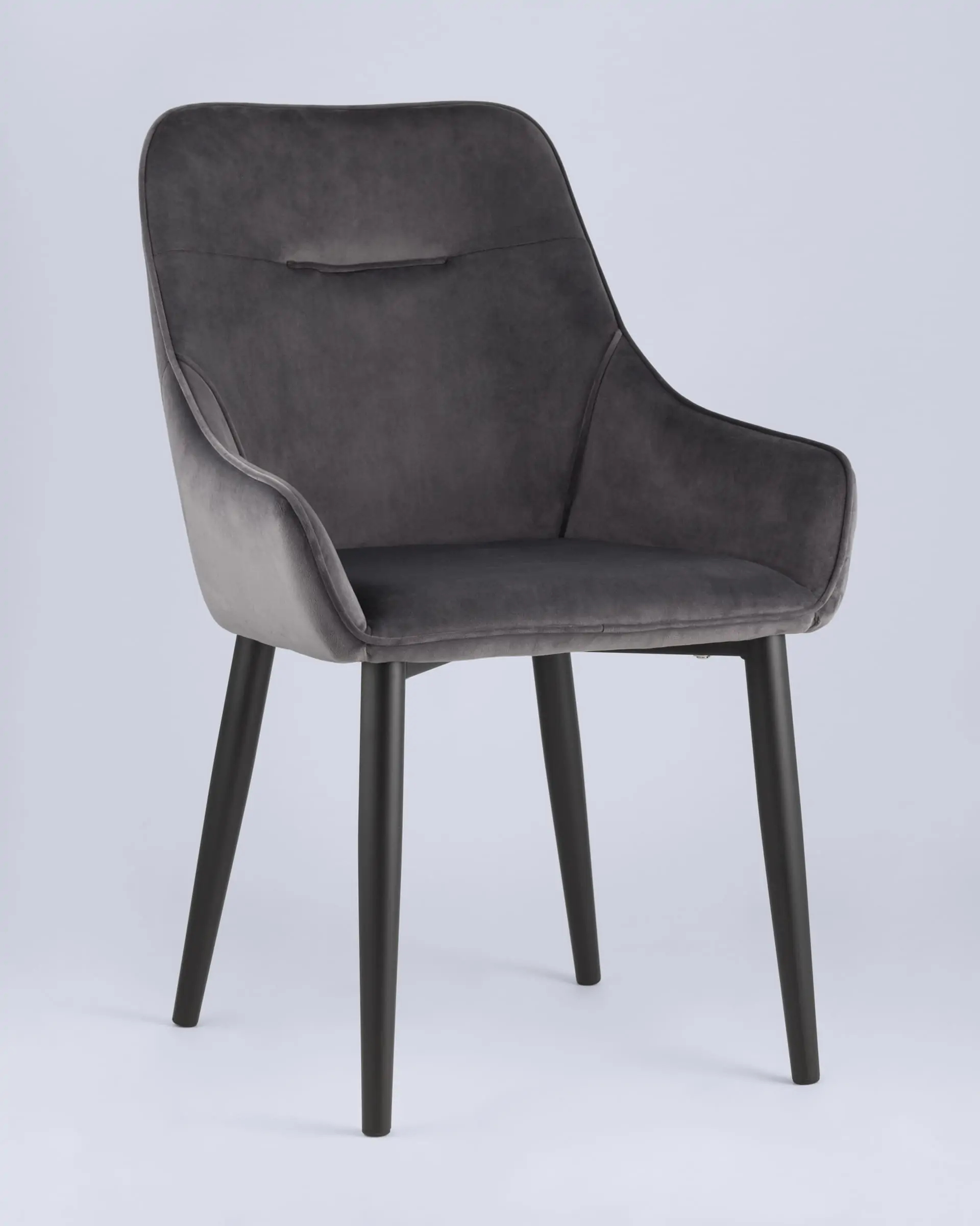 Обеденная группа стол Clyde бетон/белый, стулья Диана велюр серые