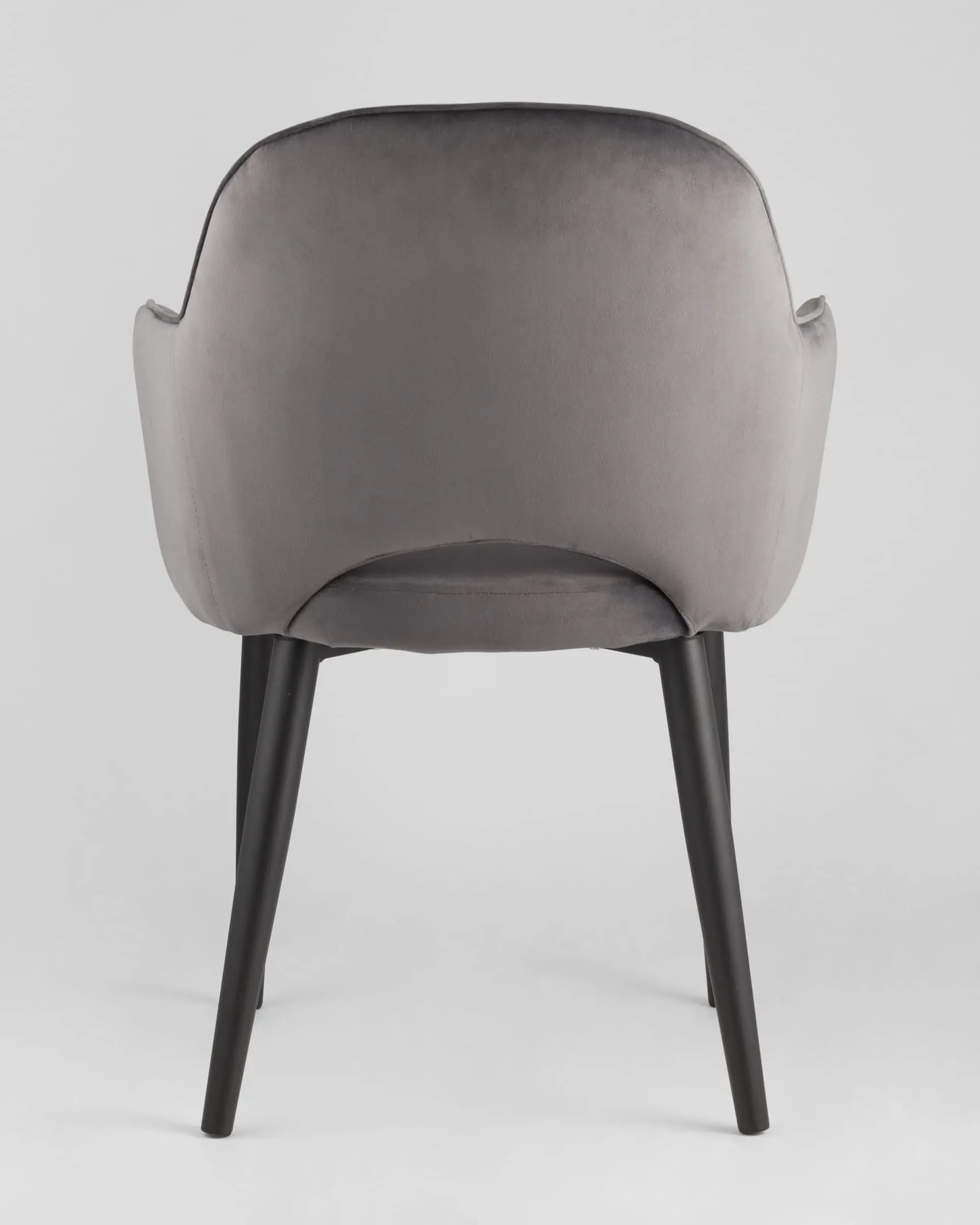 Обеденная группа стол Clyde бетон/белый, стулья Венера велюр серые