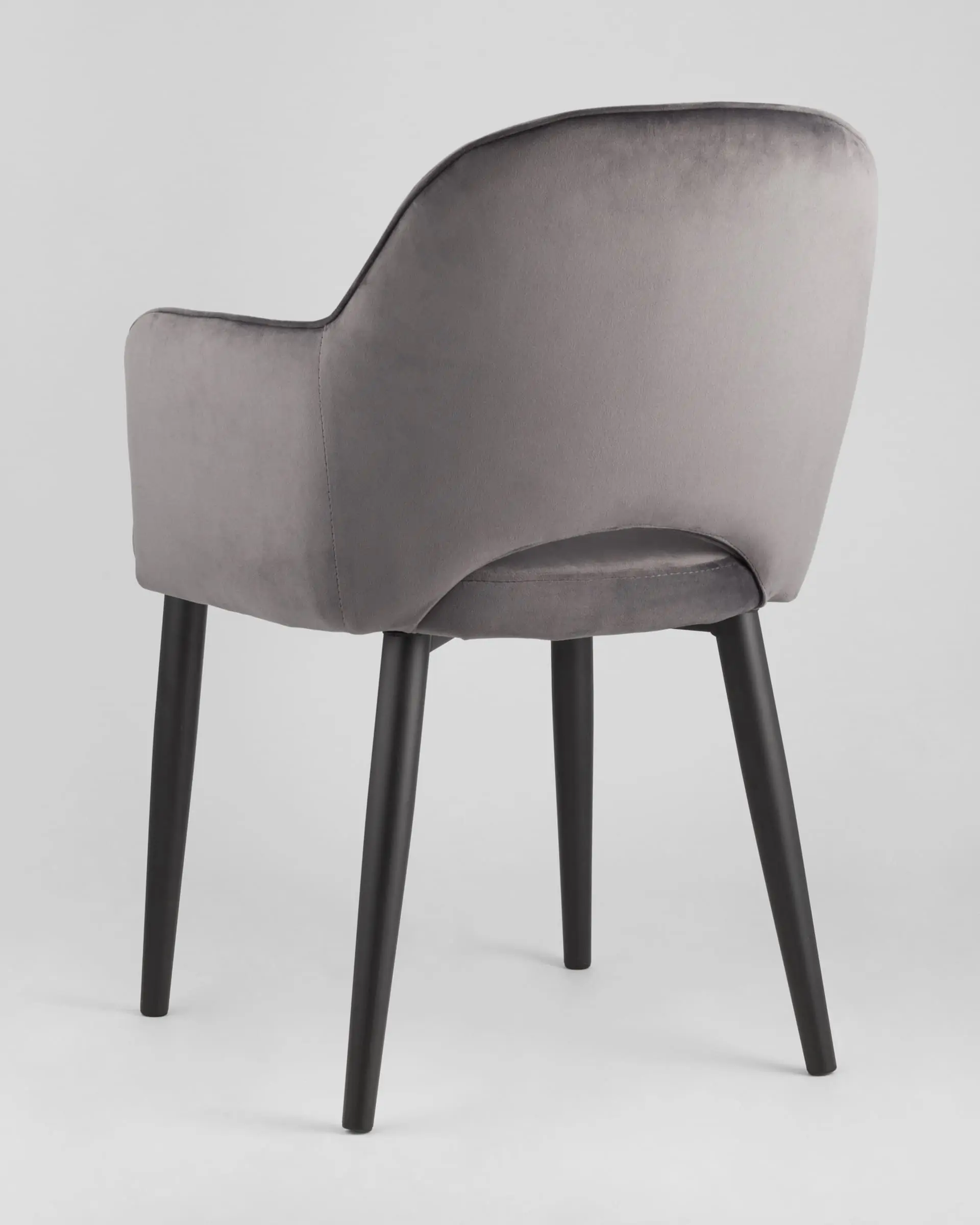 Обеденная группа стол Clyde бетон/белый, стулья Венера велюр серые