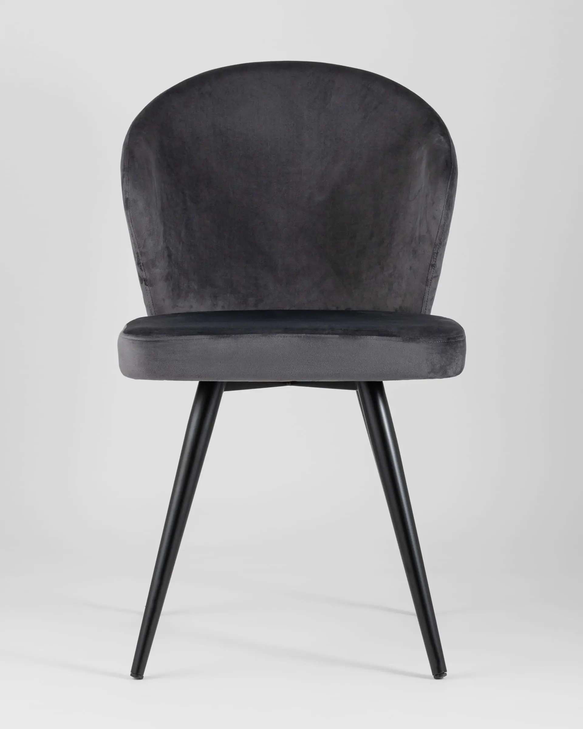 Обеденная группа стол Clyde бетон/белый, стулья Танго велюр серые