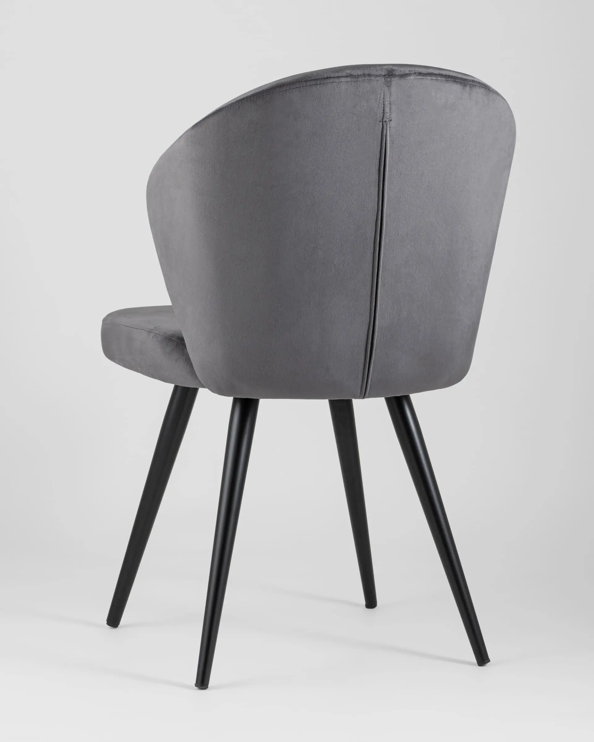 Обеденная группа стол Clyde бетон/белый, стулья Танго велюр серые