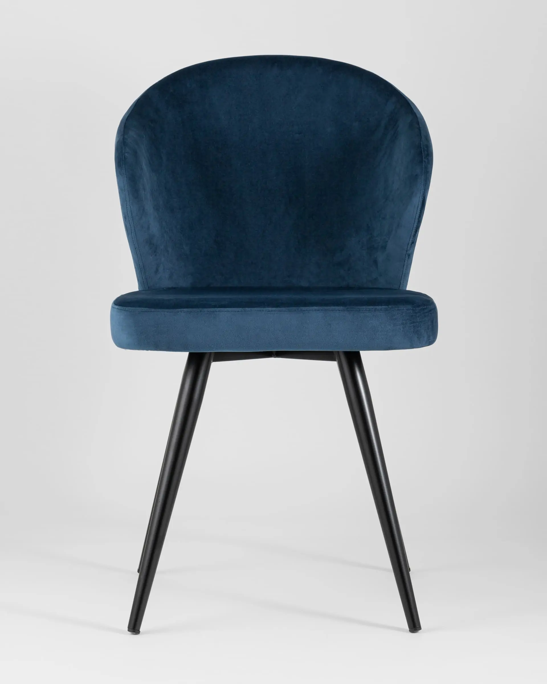 Обеденная группа стол Clyde бетон/белый, стулья Танго велюр синие