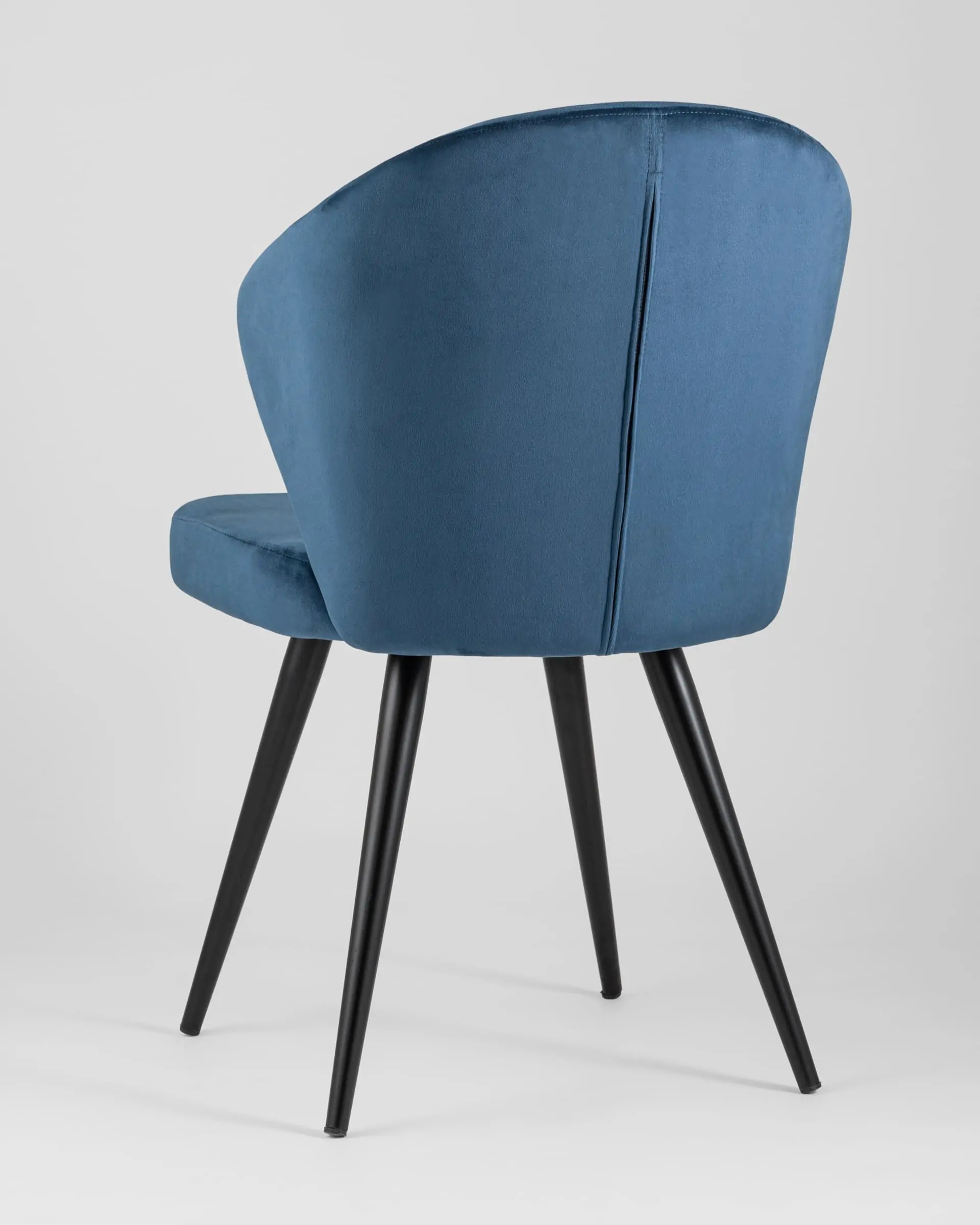 Обеденная группа стол Clyde бетон/белый, стулья Танго велюр синие