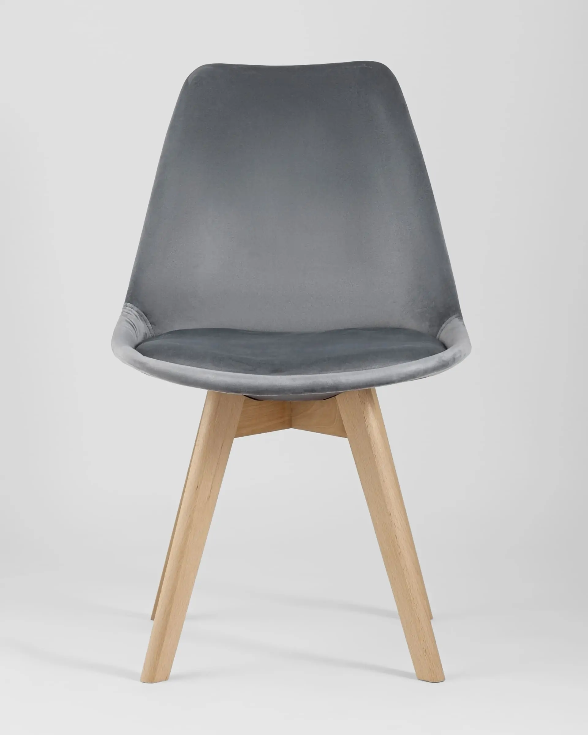 Обеденная группа стол раскладной Берген 160-220*90, 4 стула Frankfurt велюр серый