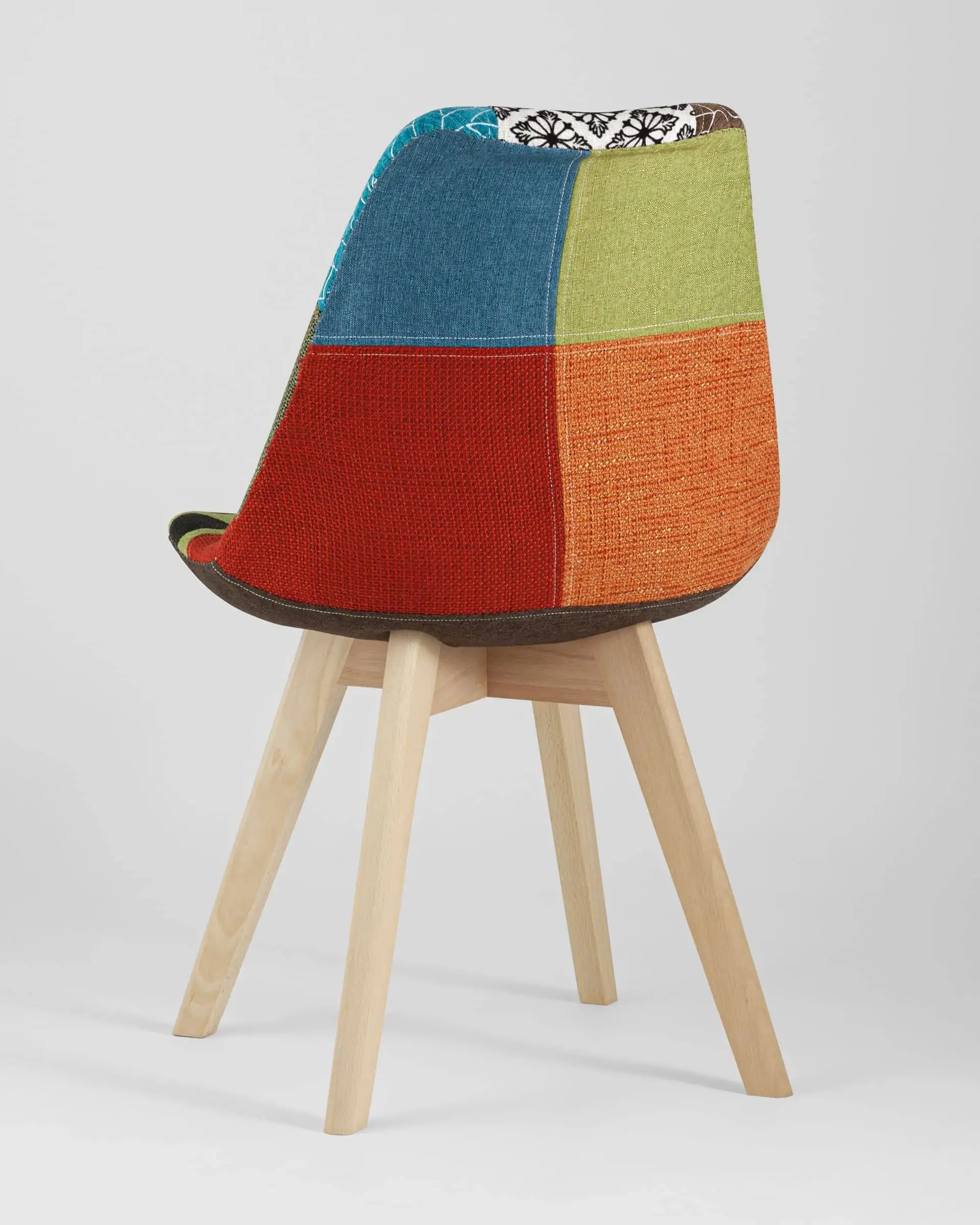 Обеденная группа стол Берген 160-220*90, 6 cтульев Frankfurt пэчворк