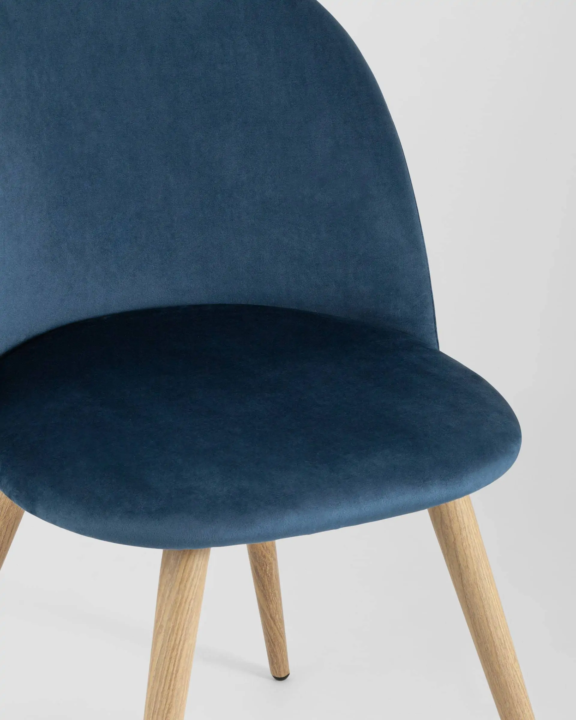 Обеденная группа стол Берген 120-180*80, 4 стула Лион велюр голубой