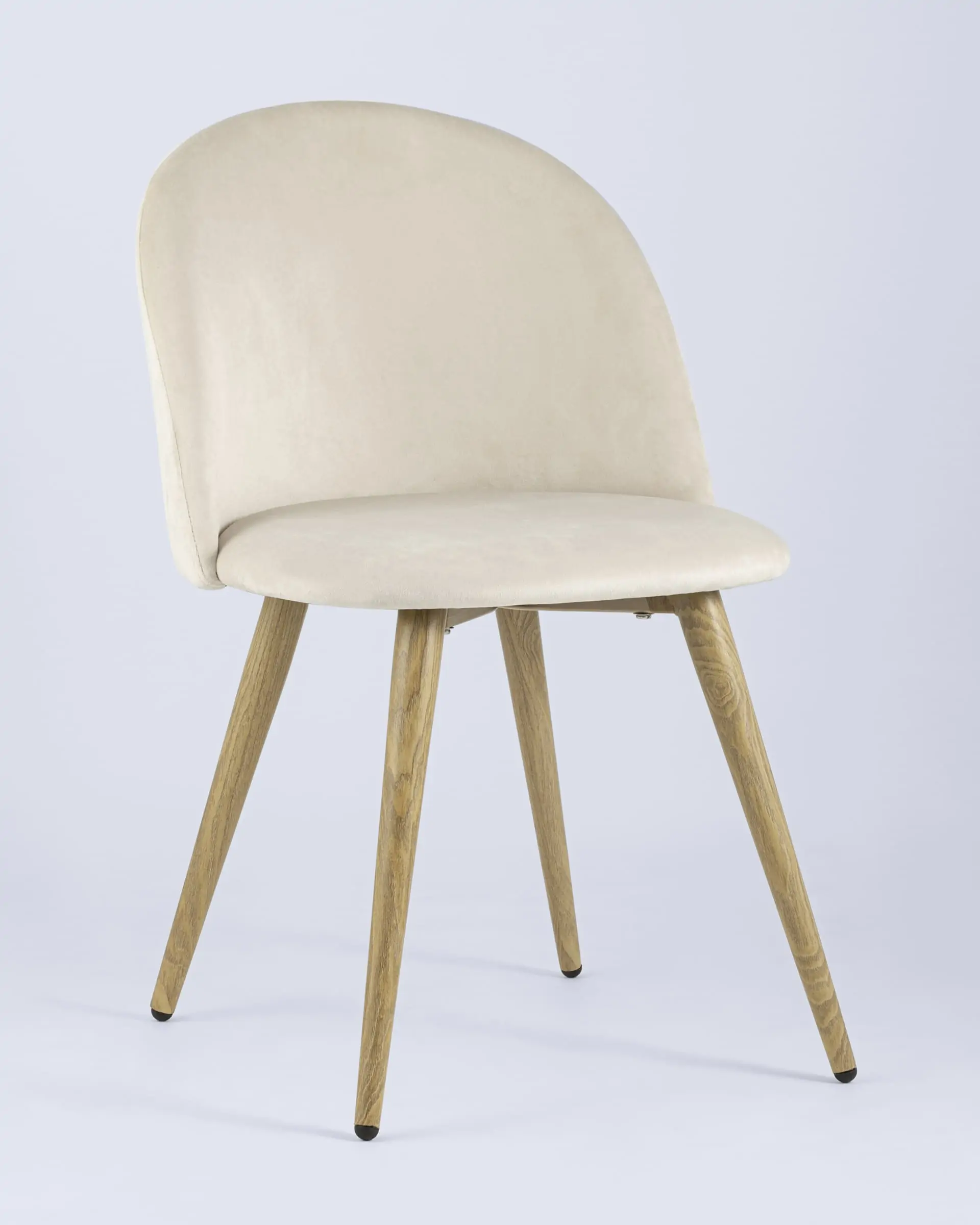 Обеденная группа стол Берген 120-180*80, 4 стула Лион велюр кремовый