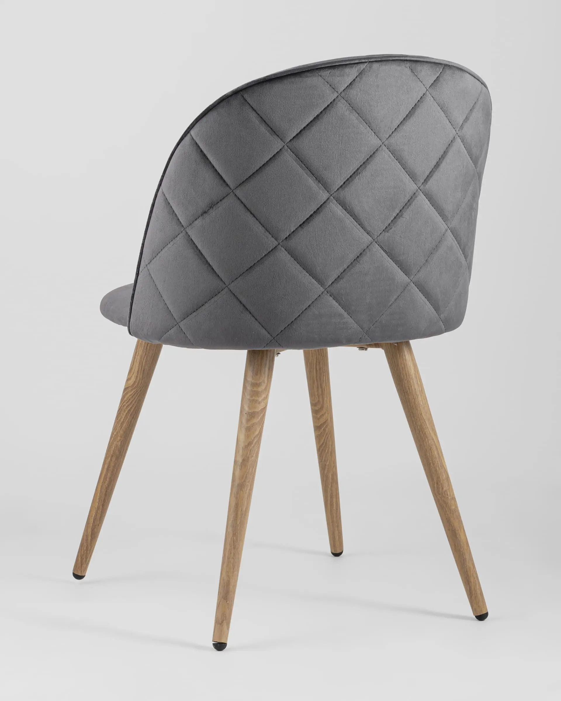 Обеденная группа стол Берген 120-180*80, 4 стула Лион велюр с ромбами серый