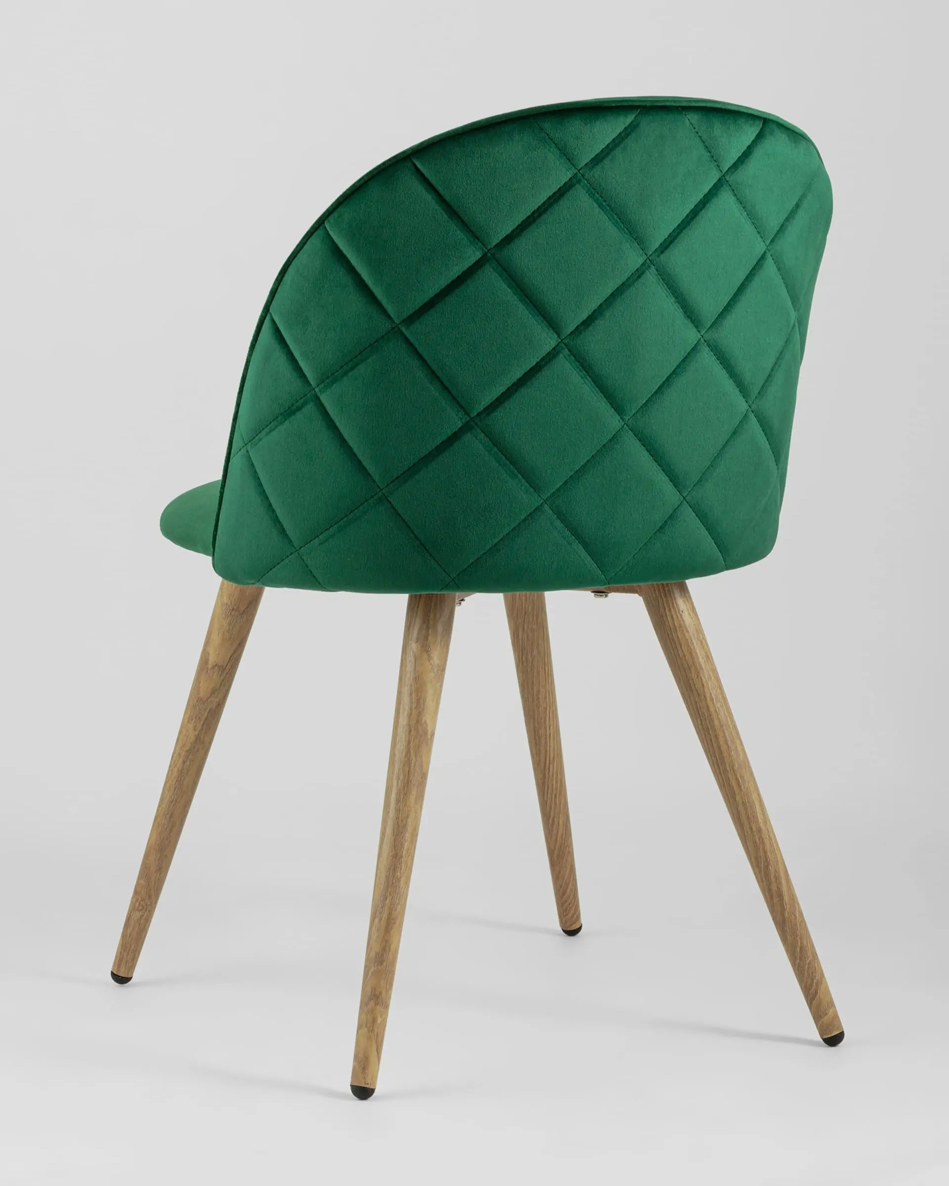 Обеденная группа стол Берген 120-180*80, 4 стула Лион велюр с ромбами зеленый