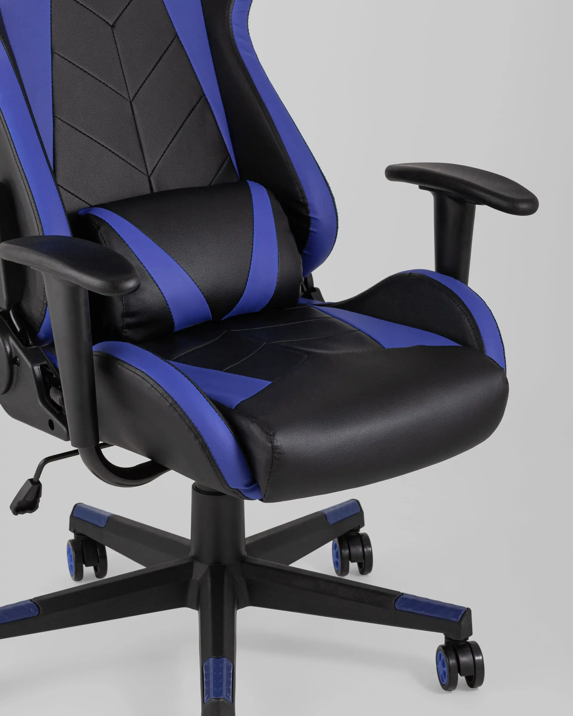 Кресло игровое TopChairs Gallardo синее с подушкой