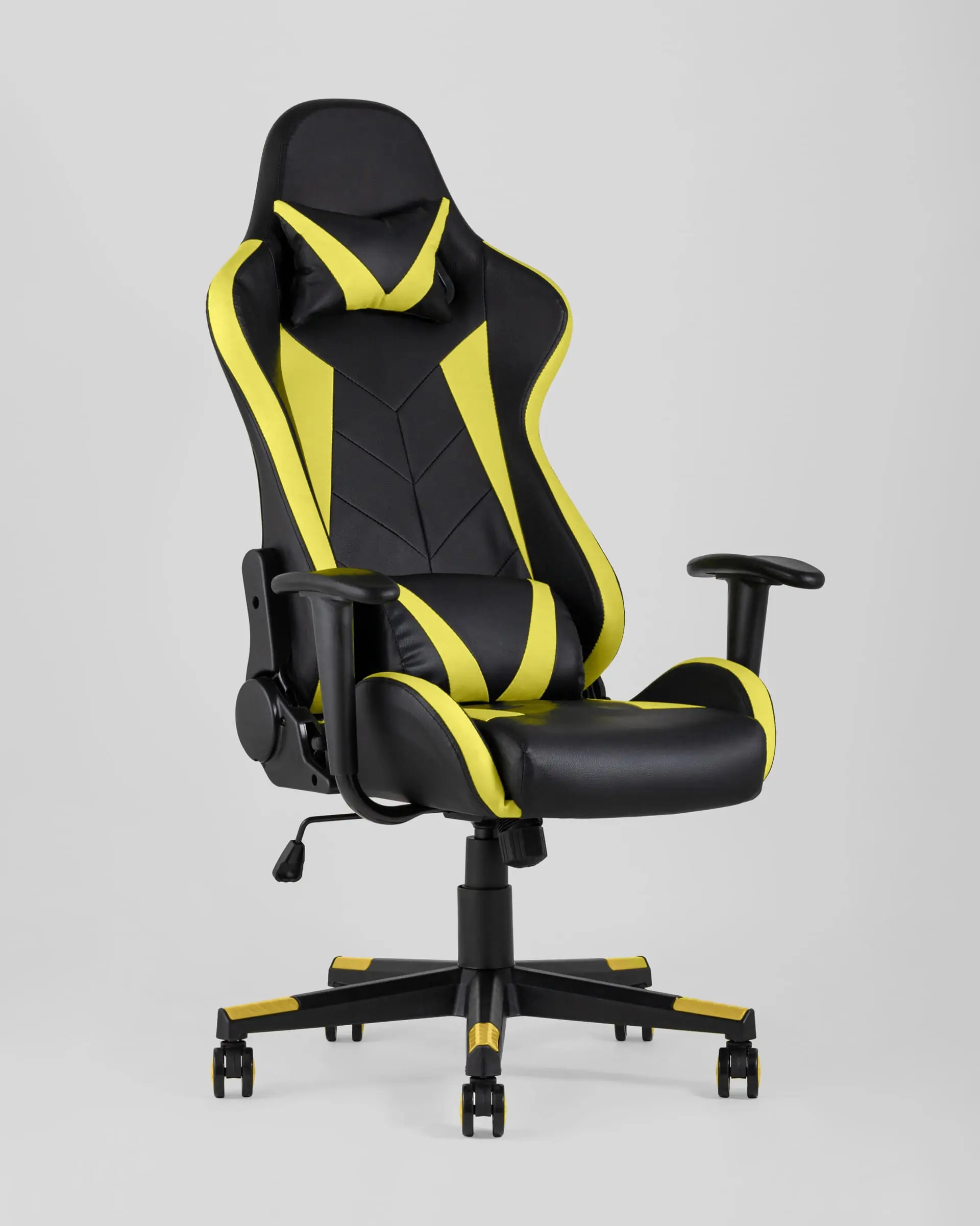 Кресло игровое TopChairs Gallardo желтое с подушкой