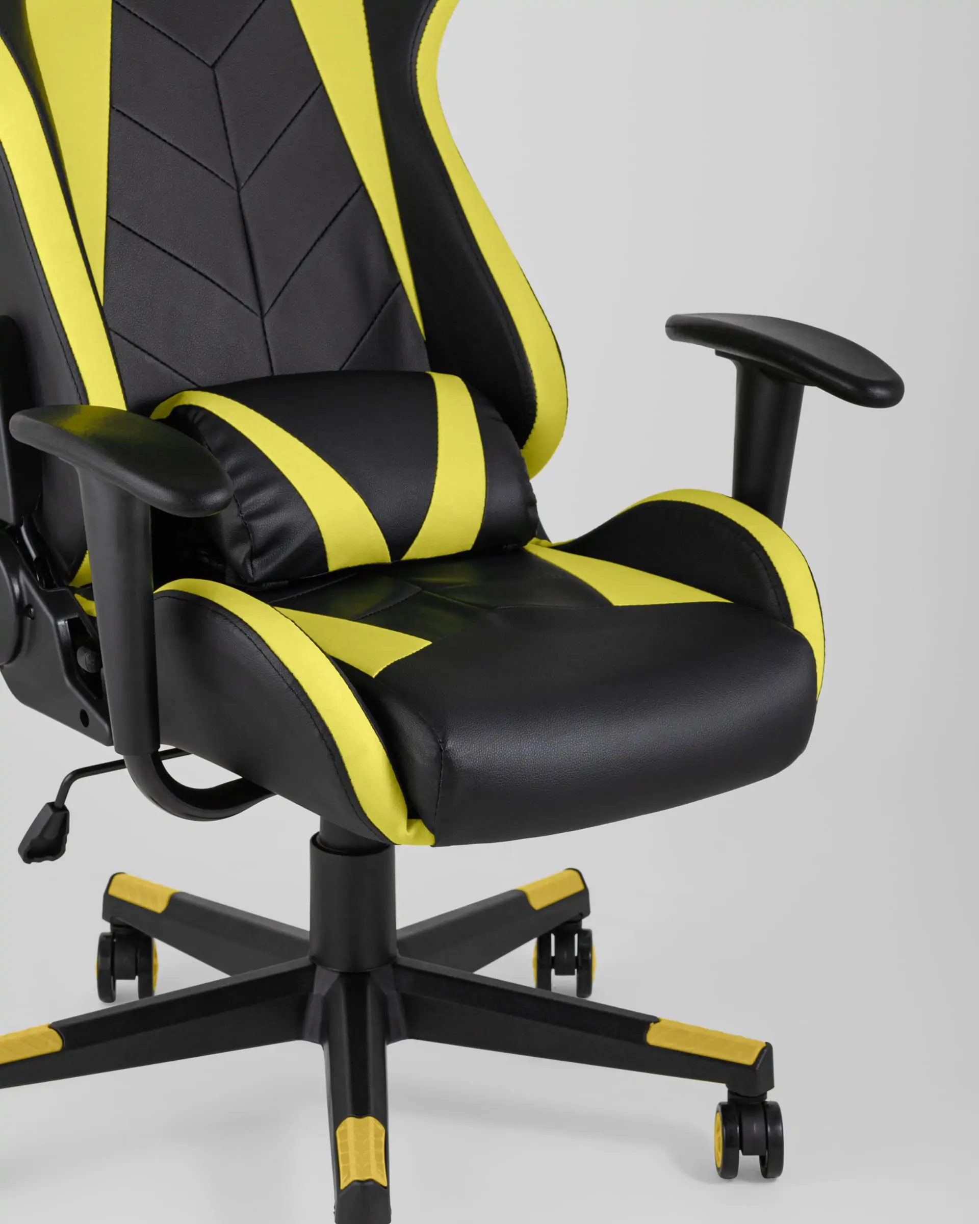 Кресло игровое TopChairs Gallardo желтое с подушкой