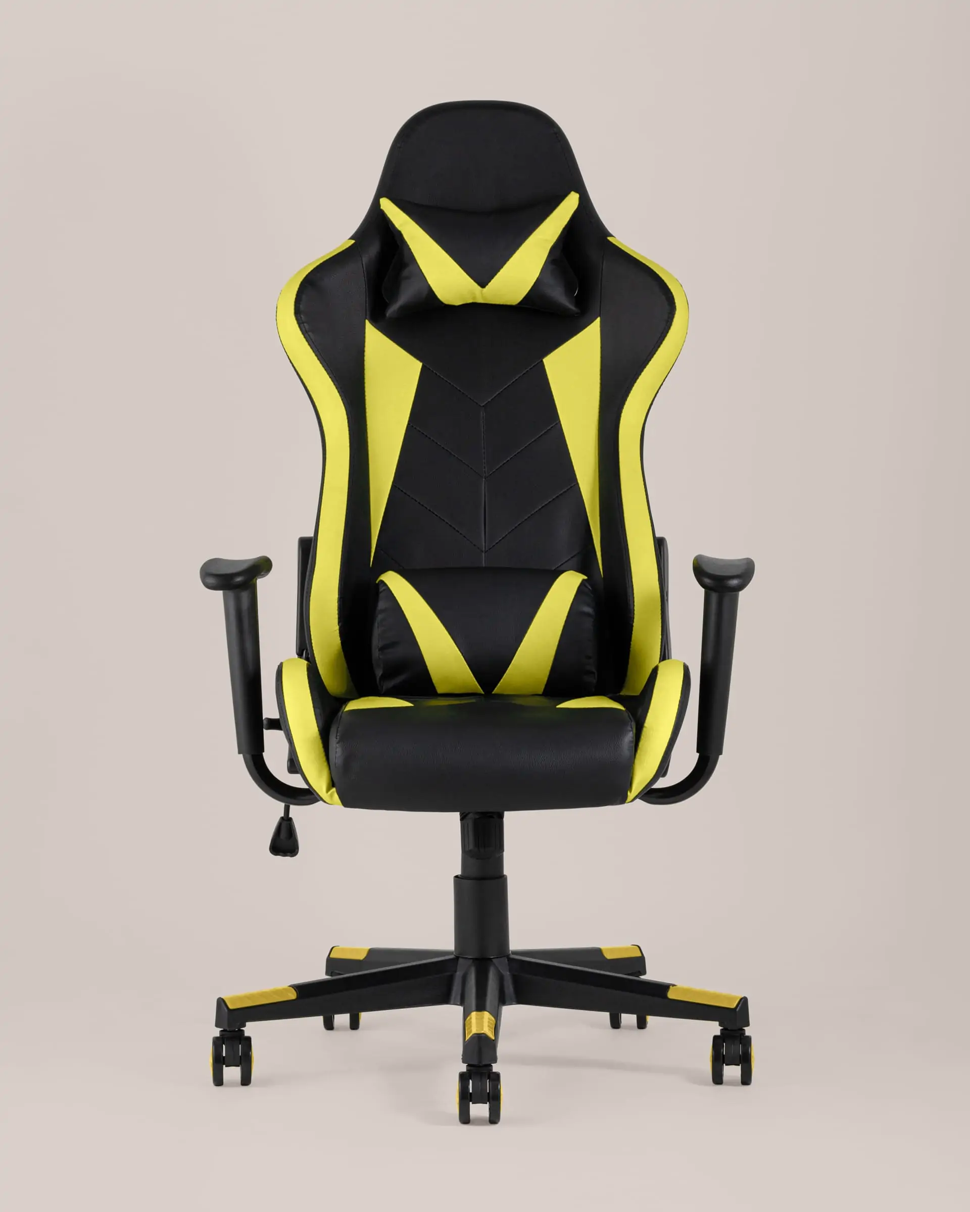 Кресло игровое TopChairs Gallardo желтое с подушкой